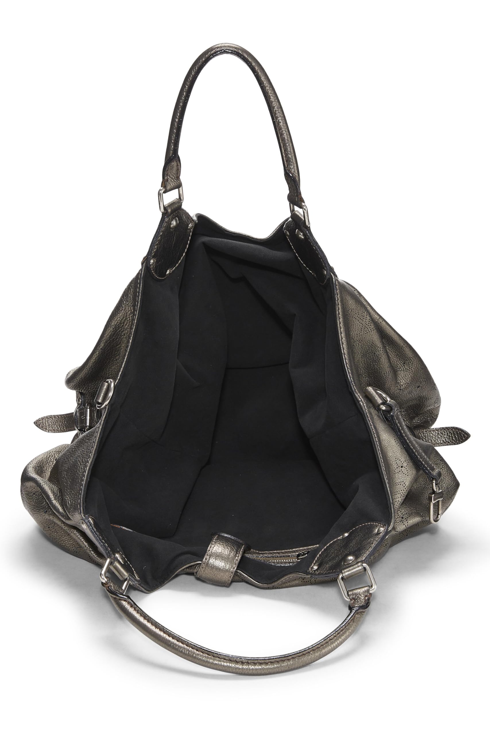 Louis Vuitton,  Metallic Silver Monogram Leather Mahina XL, Silver