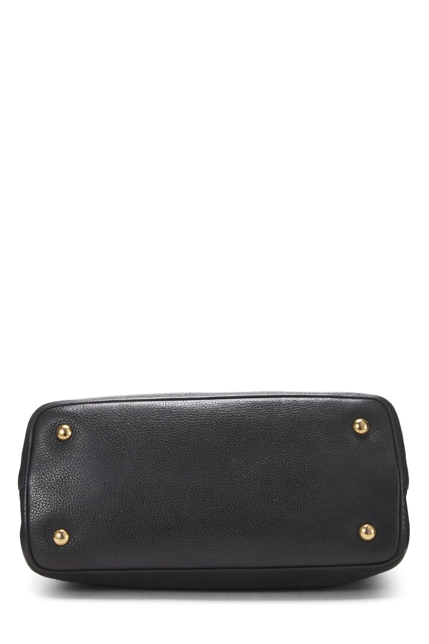 Prada Daino Convertible Handbag Vitello Black Small Travel Bag