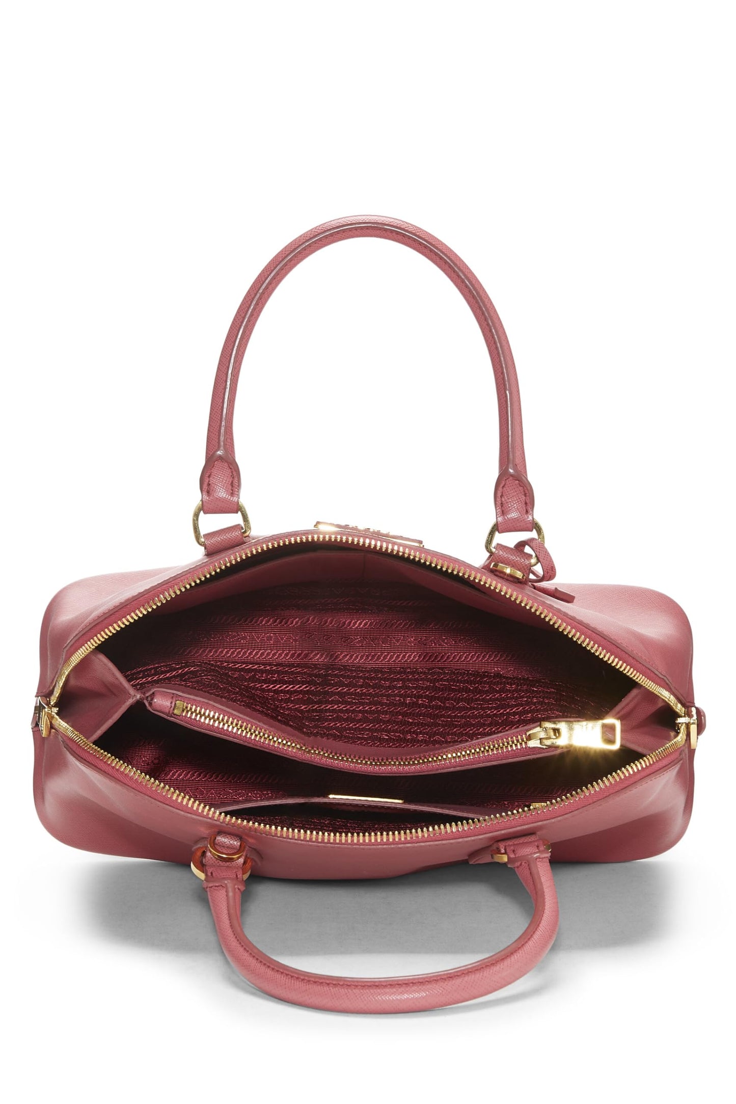 Prada Promenade Luxury Handbag Saffiano Blue Pink Travel Bag