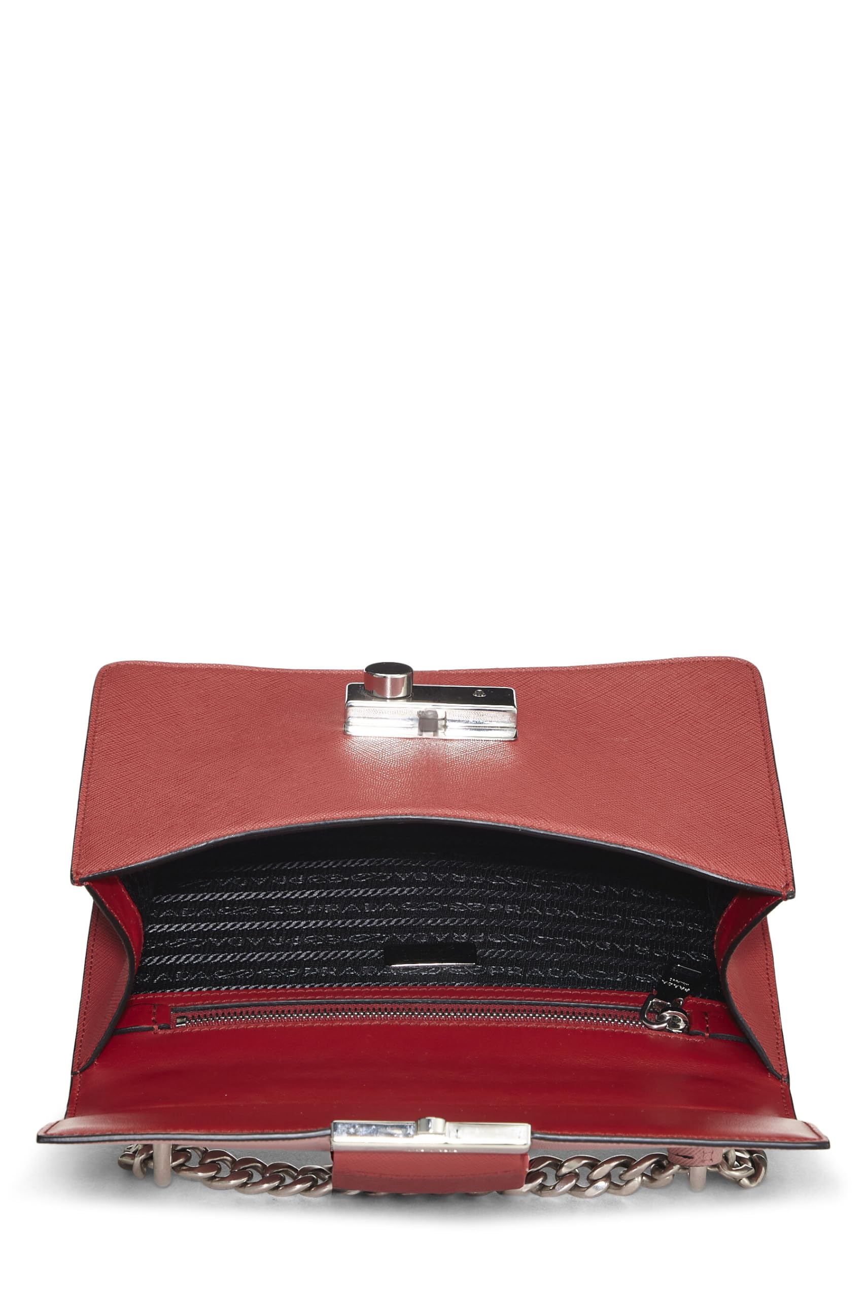 Prada Shoulder Bag Multi Leather Saffiano Red