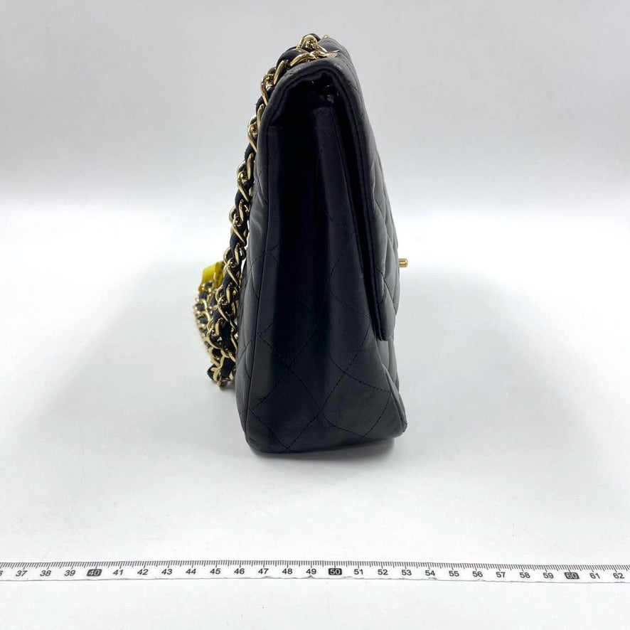Chanel Timeless Classic Flap Jumbo Hardware Black Gold Handbag Gold Hardware