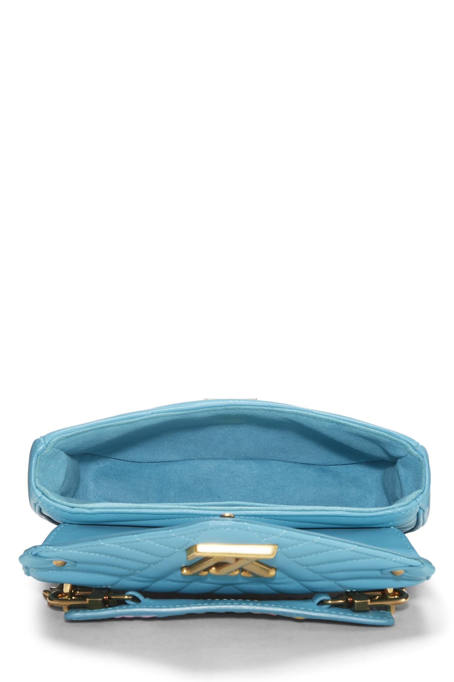 Louis Vuitton,  Blue Calfskin Patches New Wave Shoulder Bag, Blue
