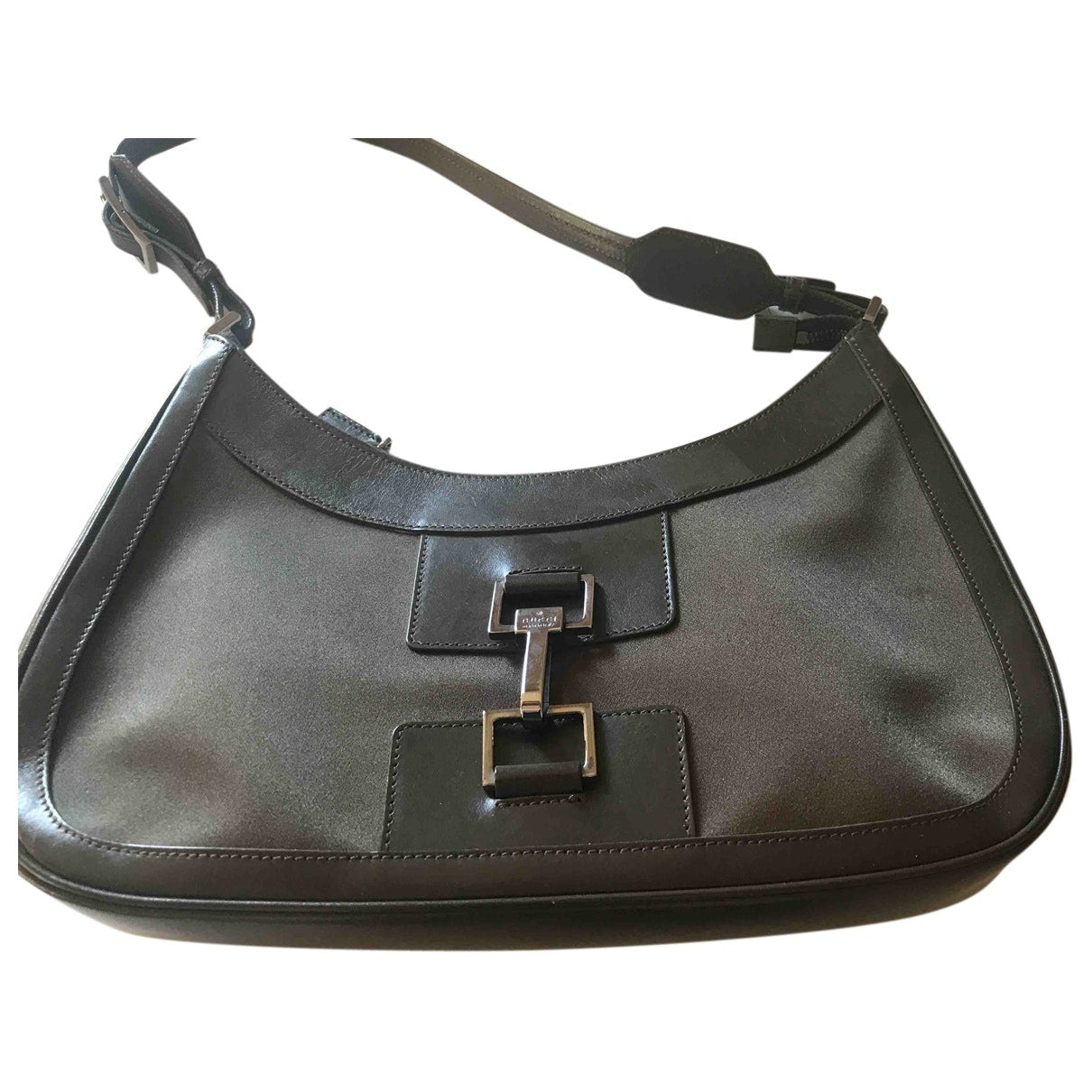 Gucci khaki leather handbag