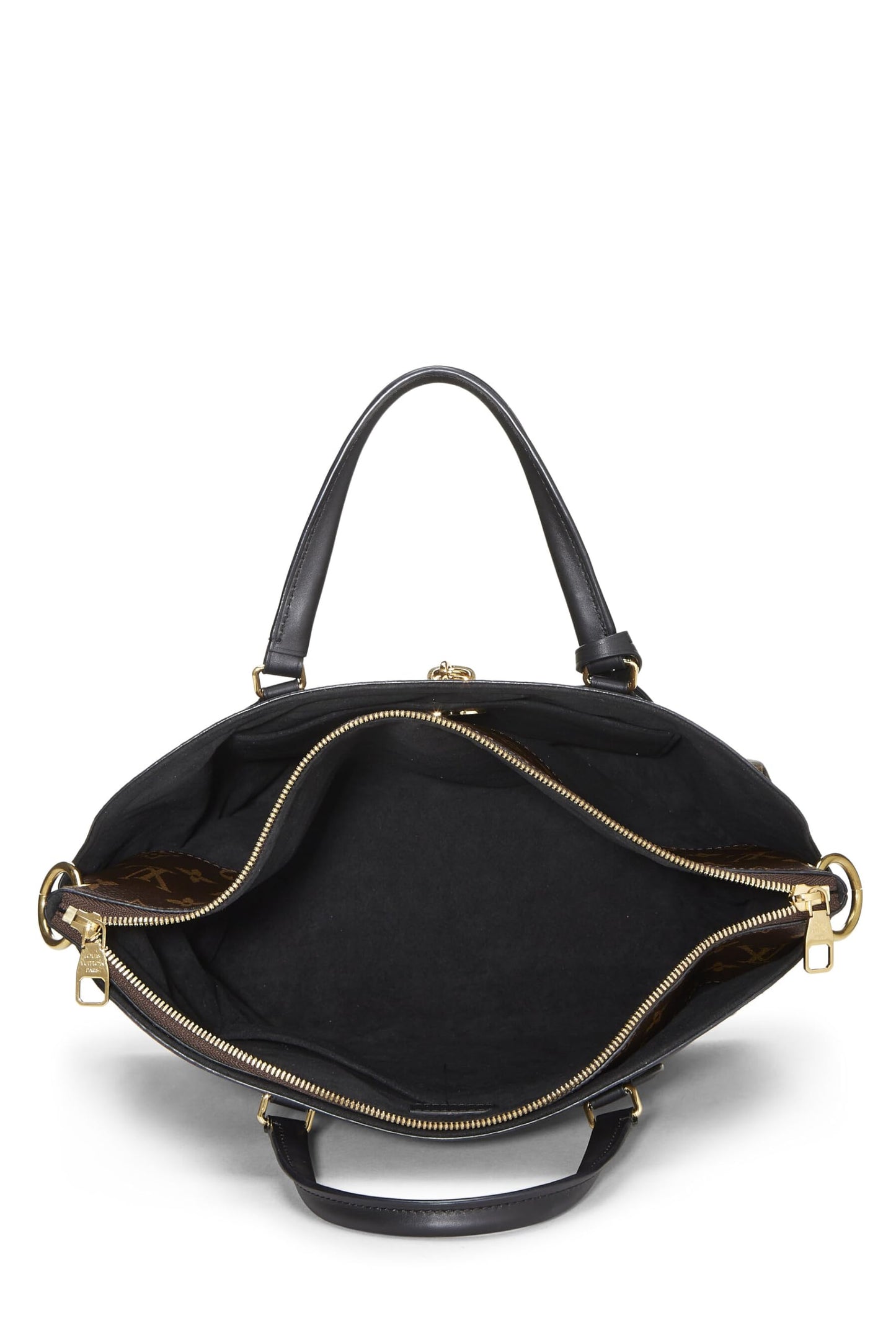 Louis Vuitton,  Black Monogram Flower Zip Tote MM, Black