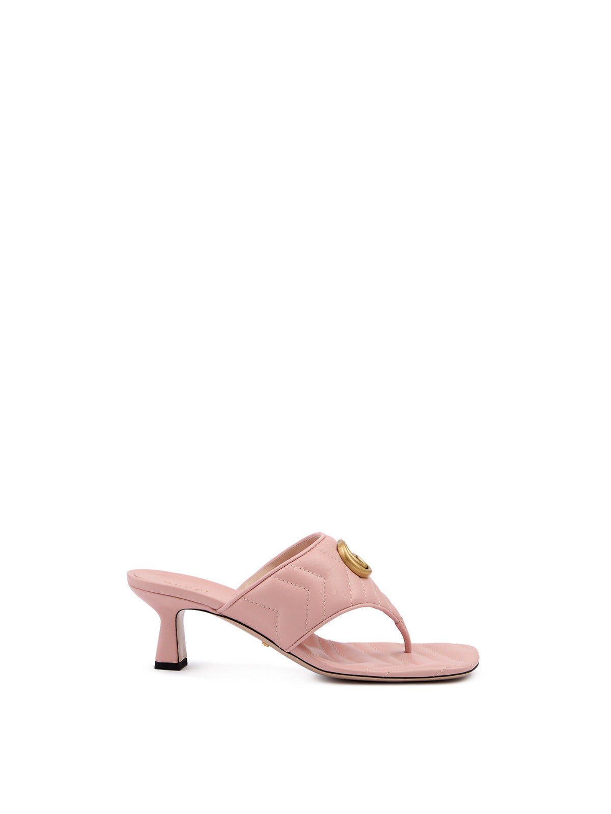 Gucci Mystic Pink Nappa Charlotte Leather Women's Sandals