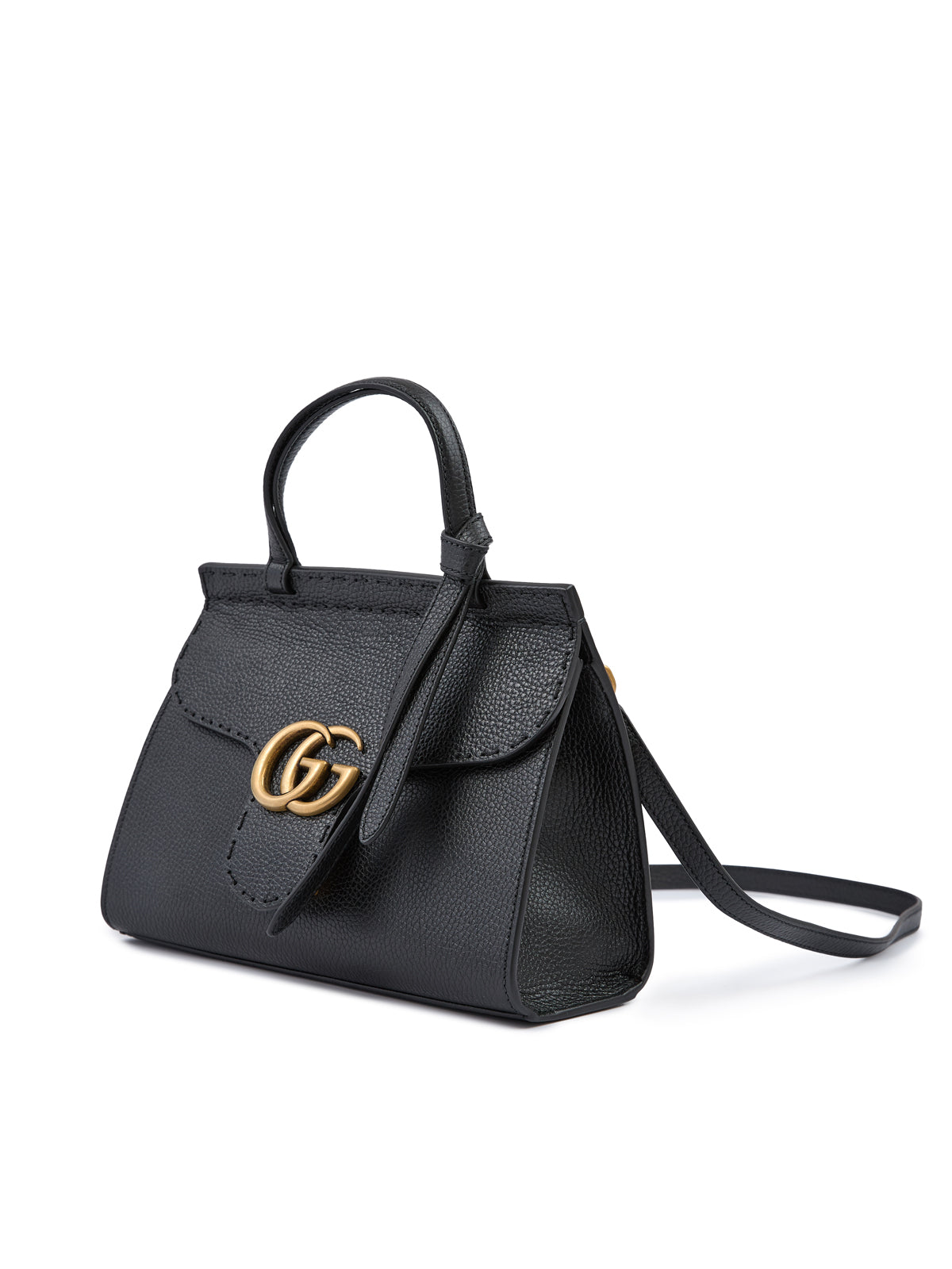 Gucci Black Leather GG Marmont Women's Handbag