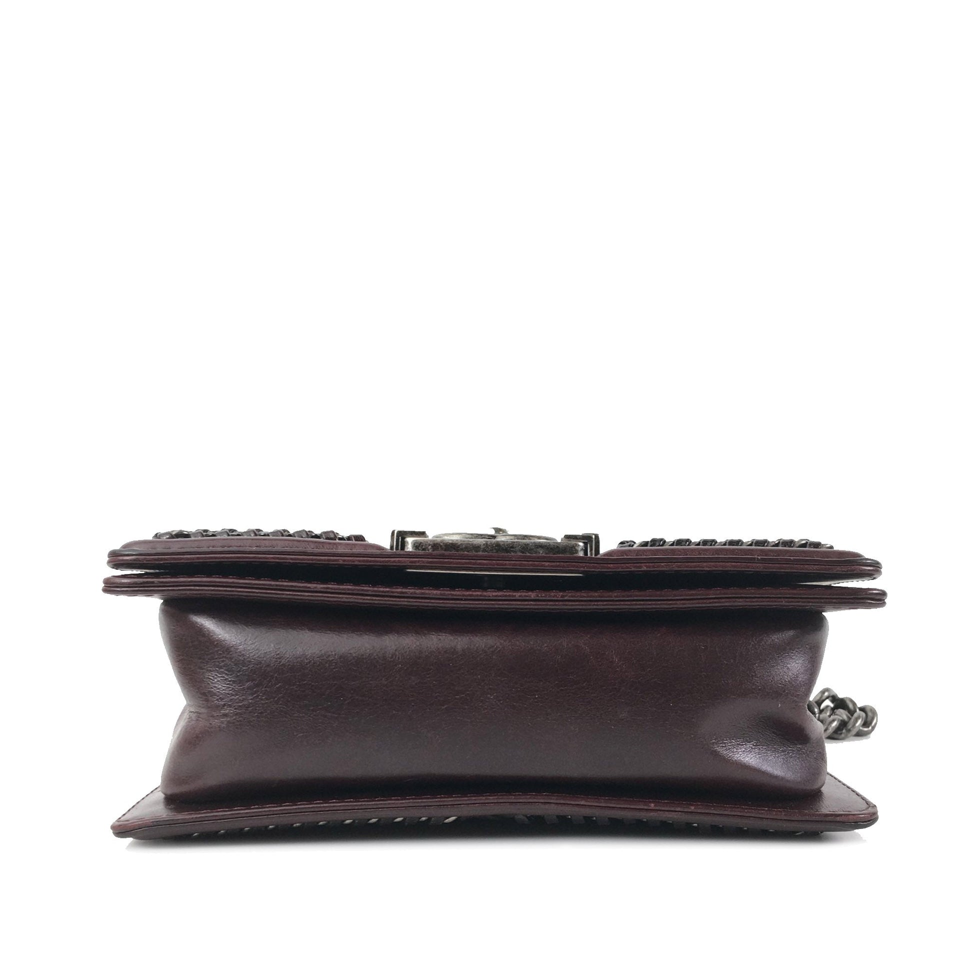 CHANEL Small Calfskin Boy Top Handle Flap Satchel