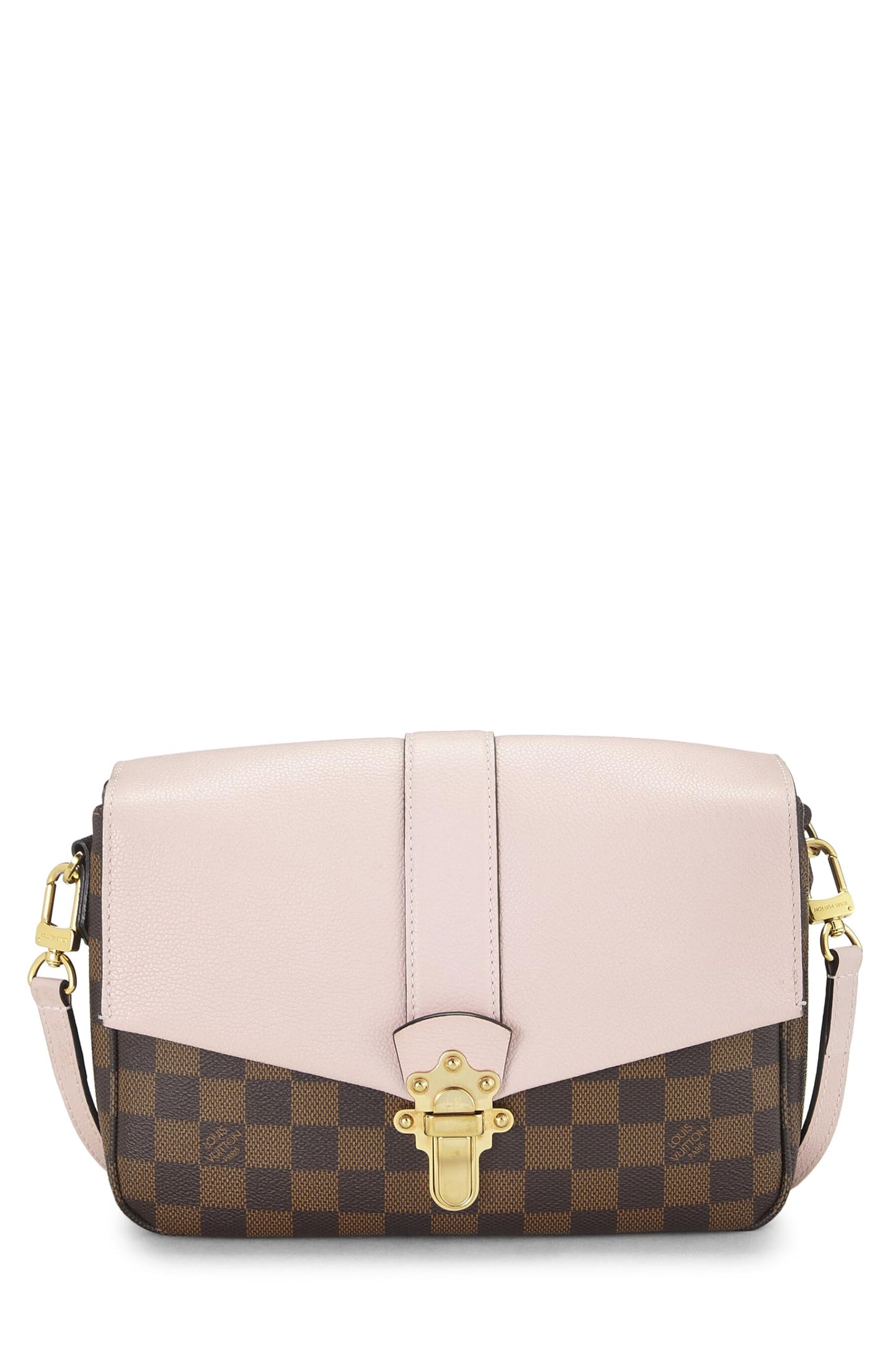 Louis Vuitton,  Pink Damier Ebene Clapton Crossbody, Pink