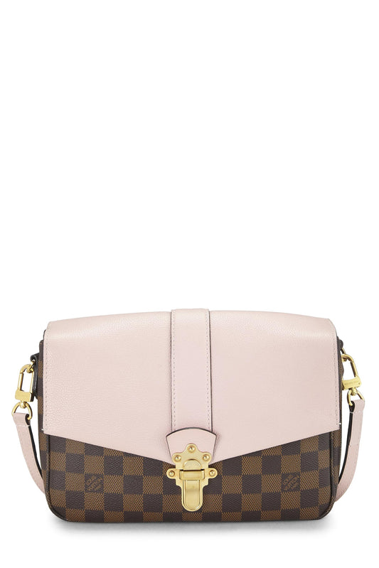 Louis Vuitton,  Pink Damier Ebene Clapton Crossbody, Pink