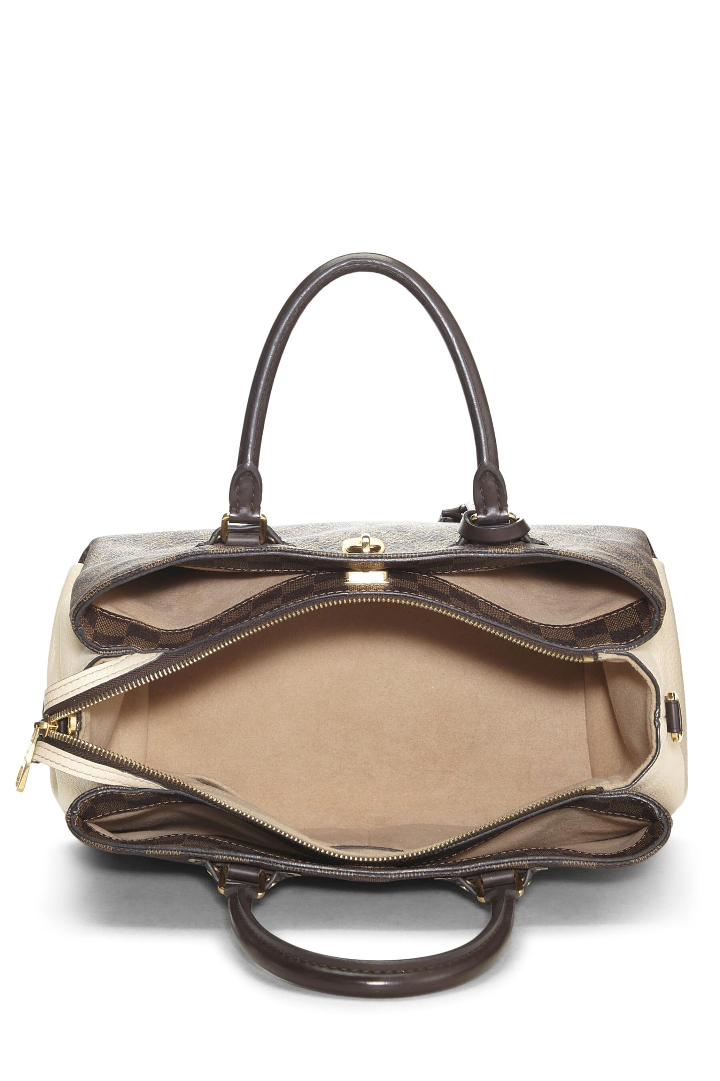 Louis Vuitton,  Cream Damier Ebene Normandy, White