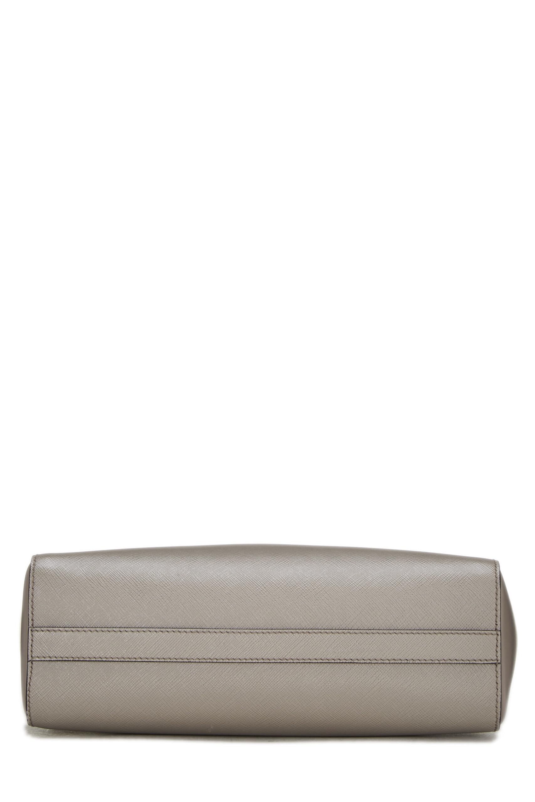 Prada Grey Convertible Handbag Grey Saffiano Gray Small Travel Bag