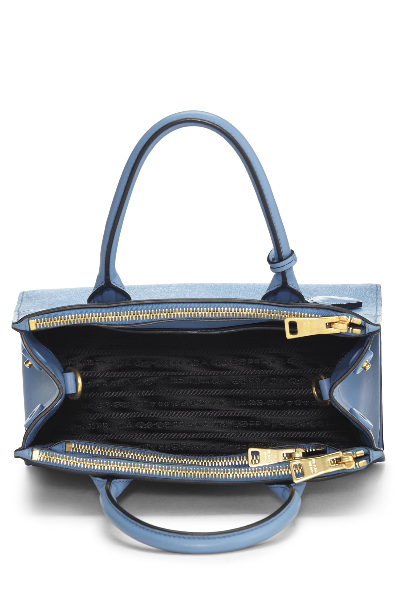 Prada Paradigme Bag Saffiano Blue Small Travel Bag