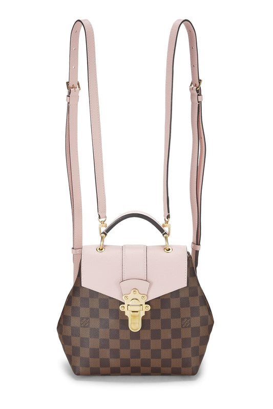 Louis Vuitton,  Pink Damier Ebene Clapton Backpack, Pink