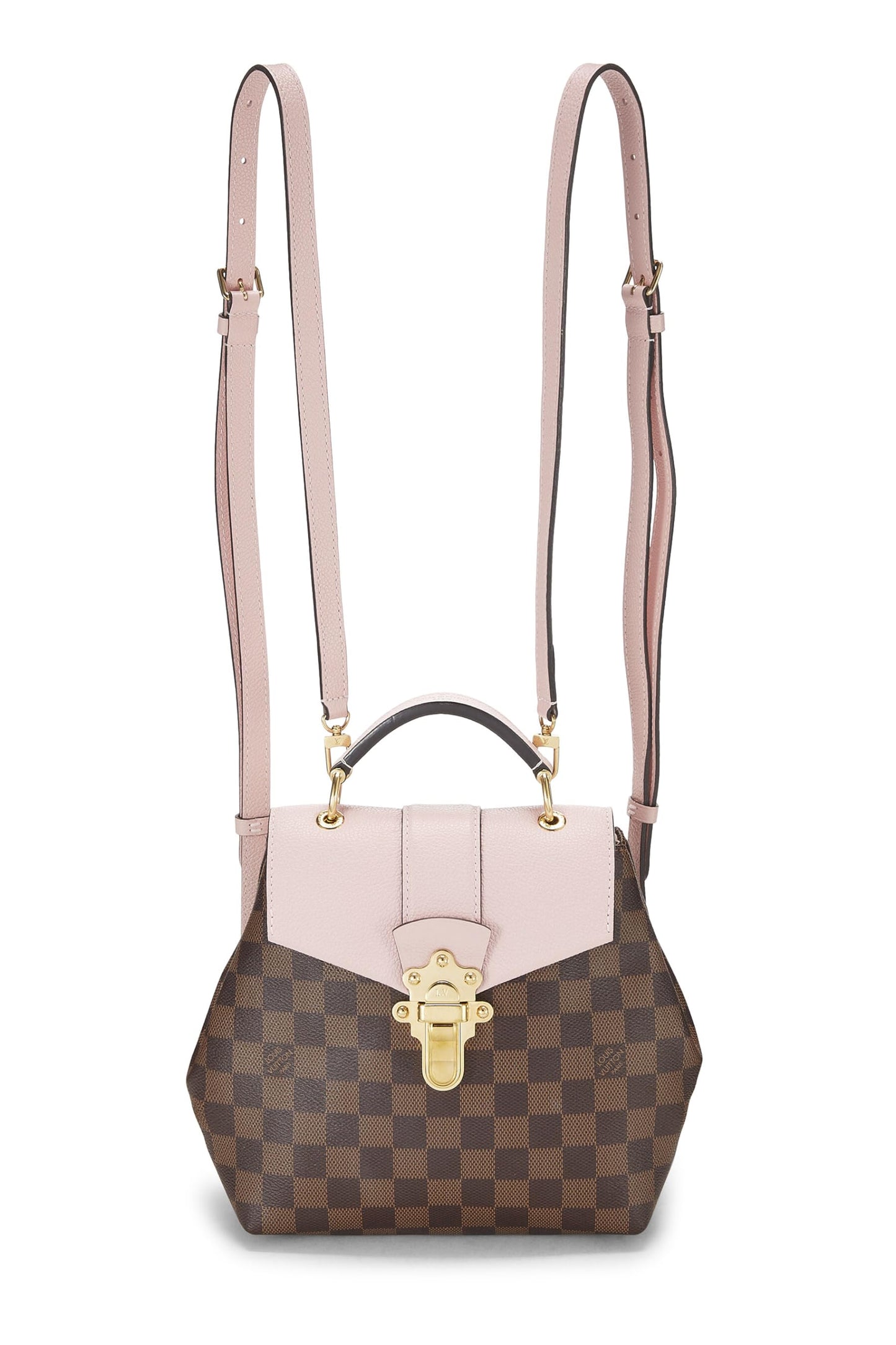 Louis Vuitton,  Pink Damier Ebene Clapton Backpack, Pink