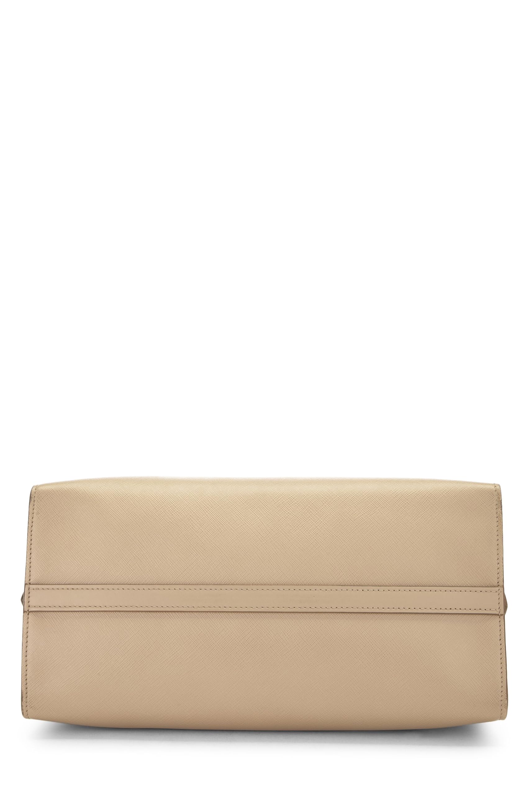 Prada Esplanade Luxury Handbag Saffiano Beige Medium Travel Bag
