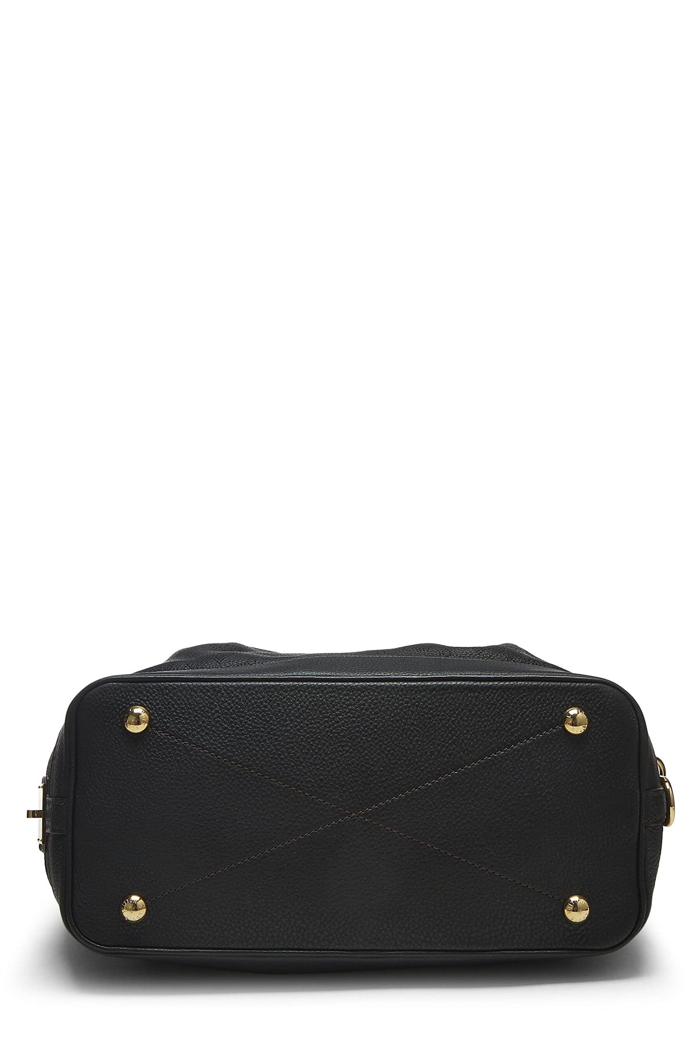 Louis Vuitton,  Black Monogram Mahina Leather Stellar PM, Black