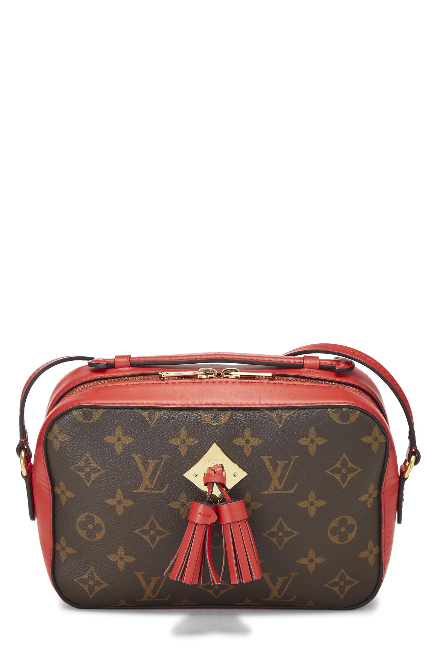 Louis Vuitton,  Red Monogram Canvas Saintonge, Red