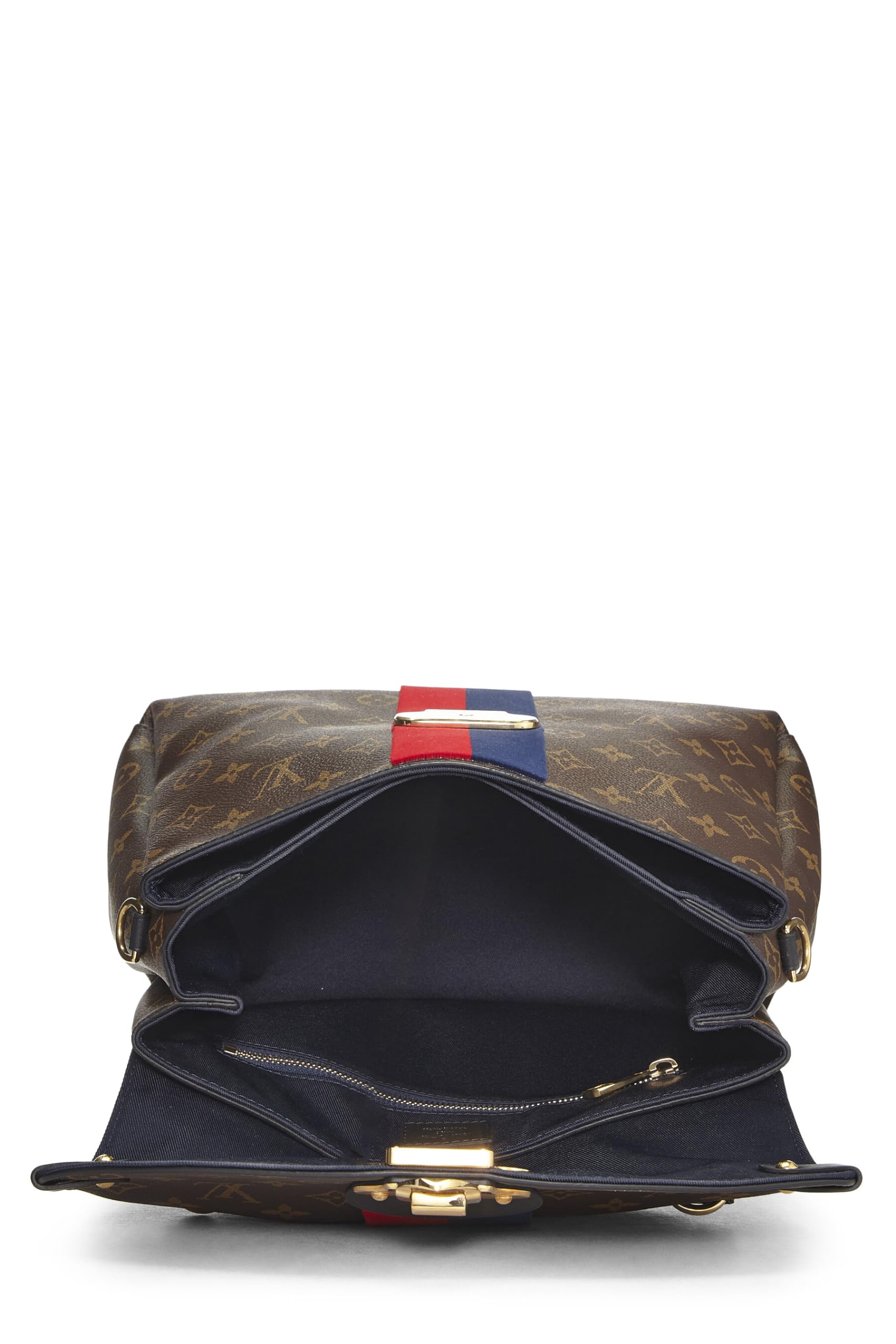 Louis Vuitton,  Monogram Canvas Striped Georges MM, Red
