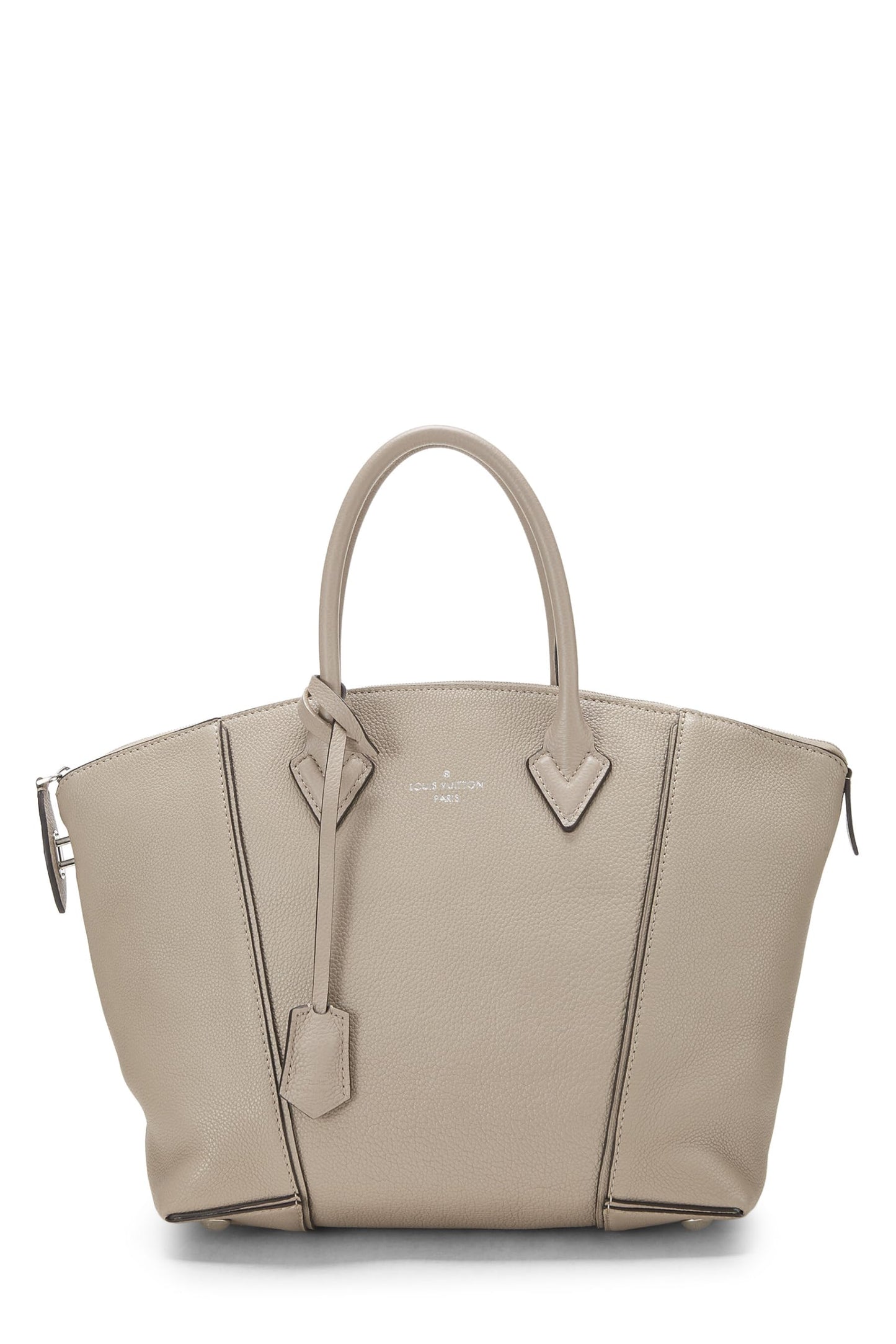 Louis Vuitton,  Grey Taurillon Soft Leather Lockit MM, Grey