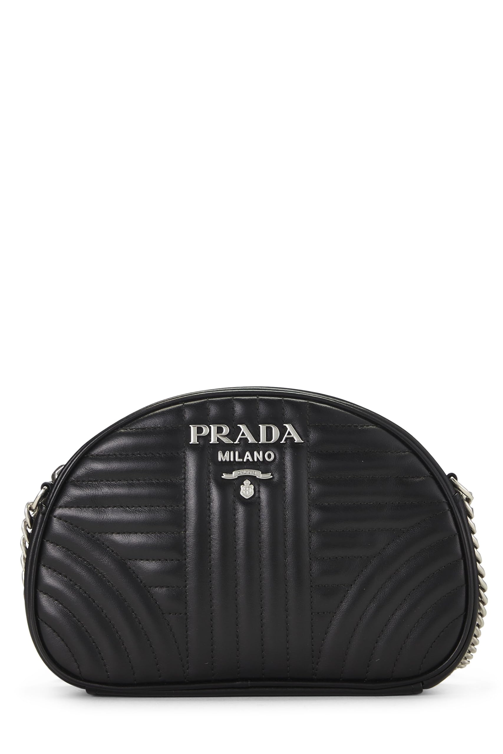Prada Calfskin Diagramme Crossbody Black Crossbody Bag