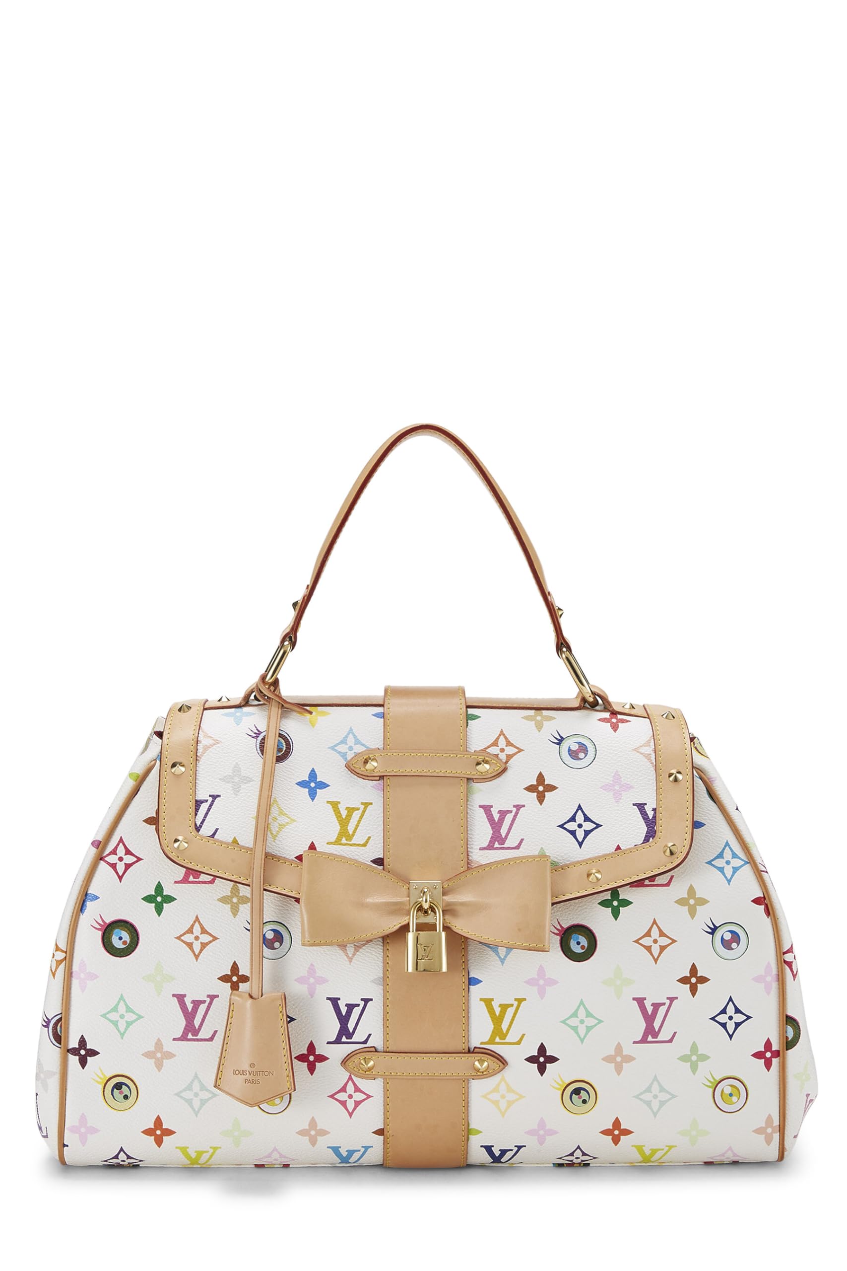 Louis Vuitton,  Takashi Murakami x Louis Vuitton White Multicolore Eye Love Monogram Sac Retro GM, White