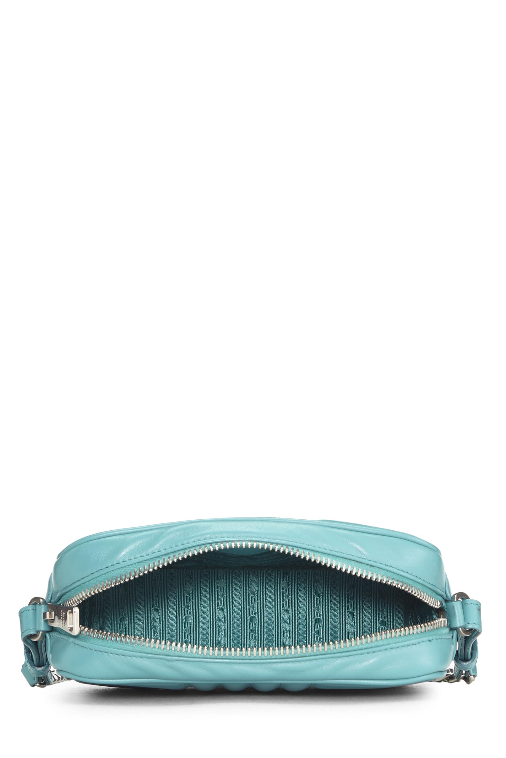Prada Turquoise Calfskin Diagramme Camera Bag Blue Small Crossbody Bag