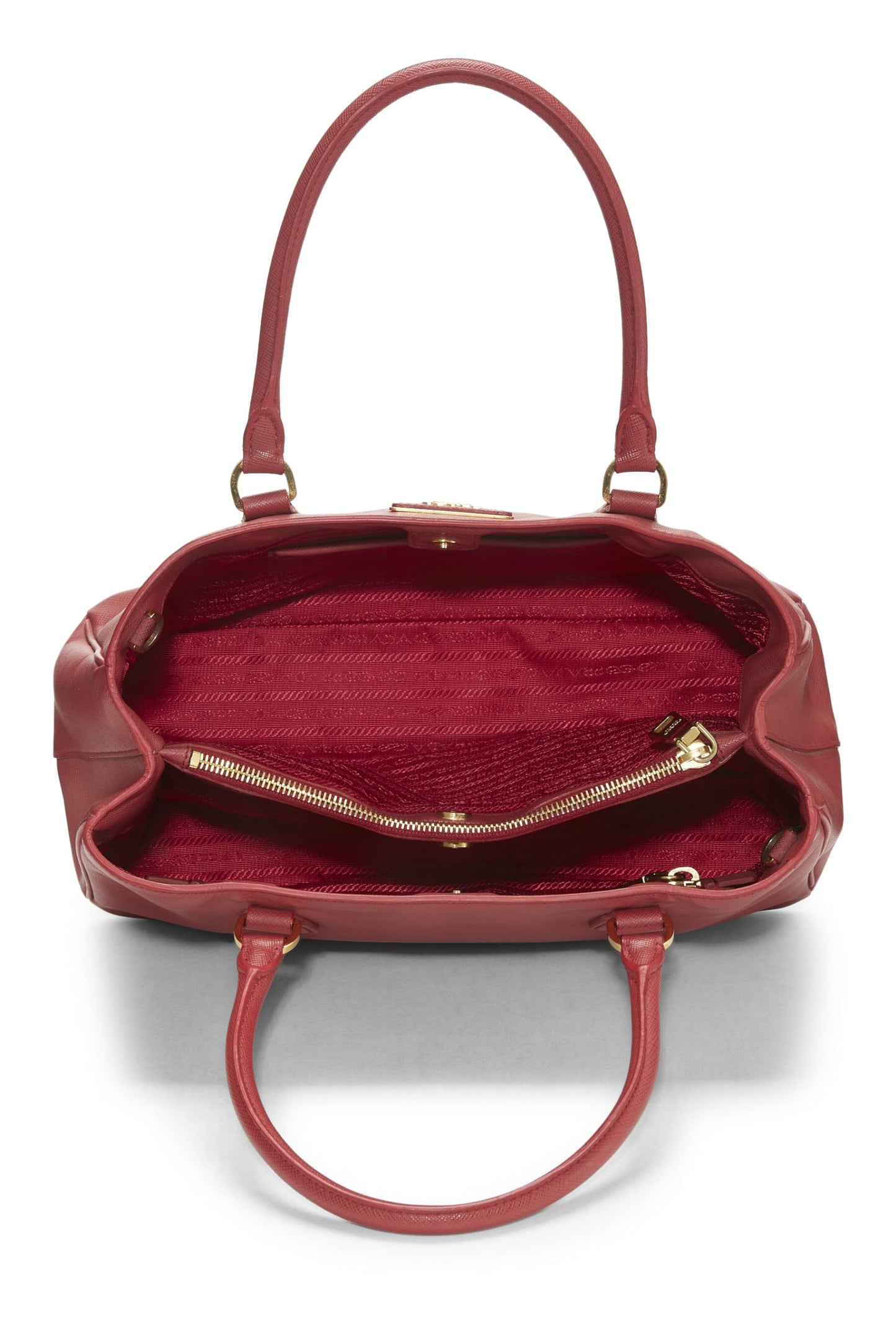 Prada Executive Tote Saffiano Red Small Tote Bag