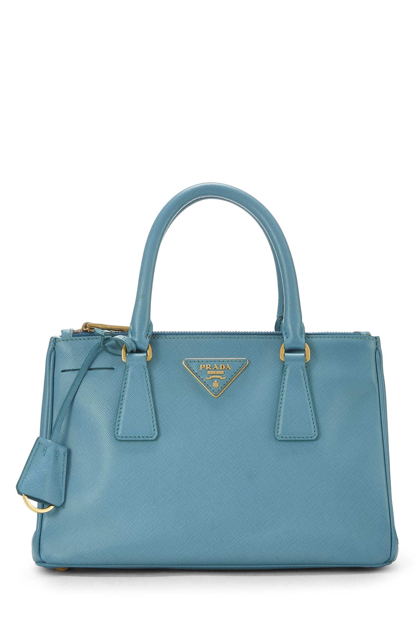 Prada Executive Tote Saffiano Blue Small Tote Bag