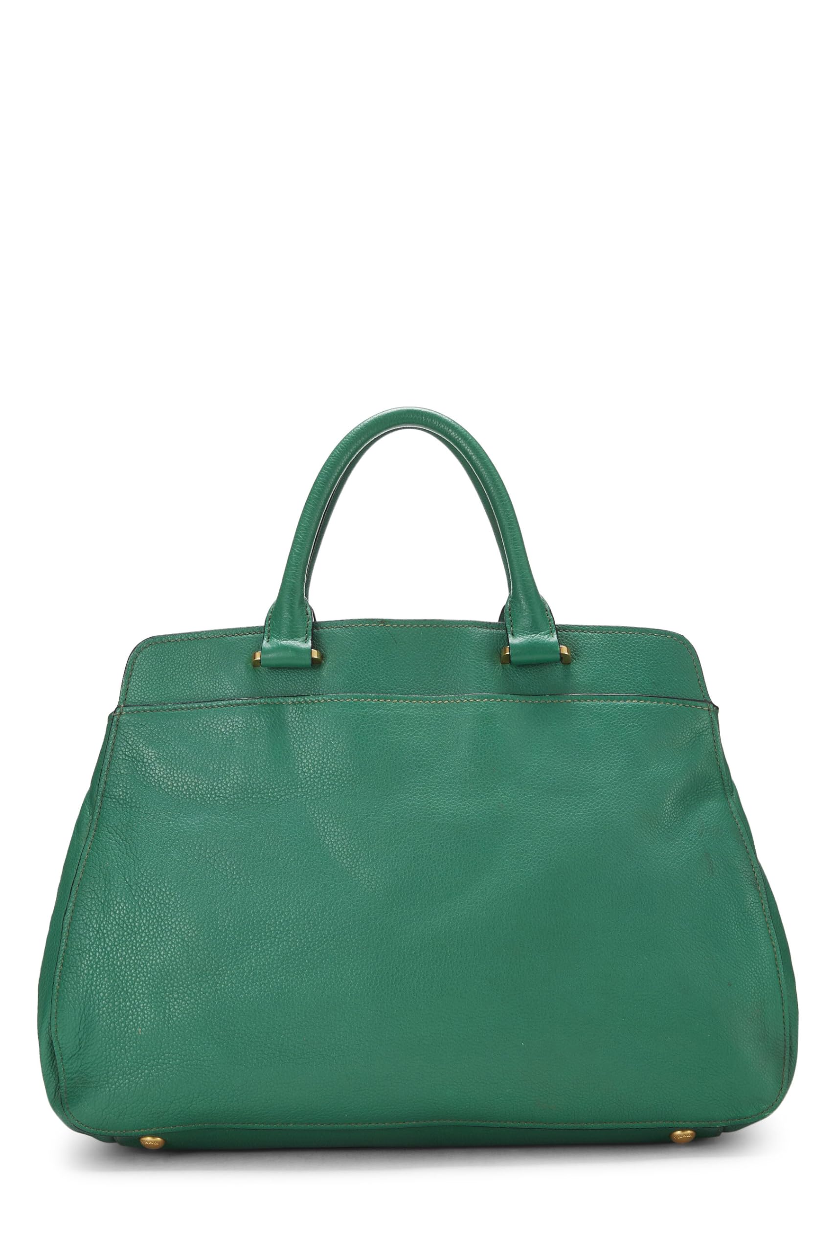 Prada Daino Convertible Handbag Vitello Green Travel Bag