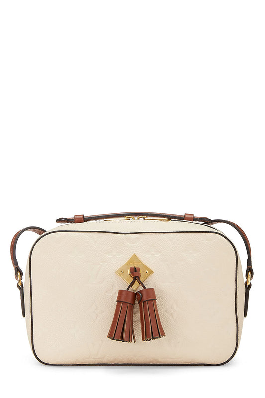 Louis Vuitton,  Beige Monogram Empreinte Saintonge, Beige