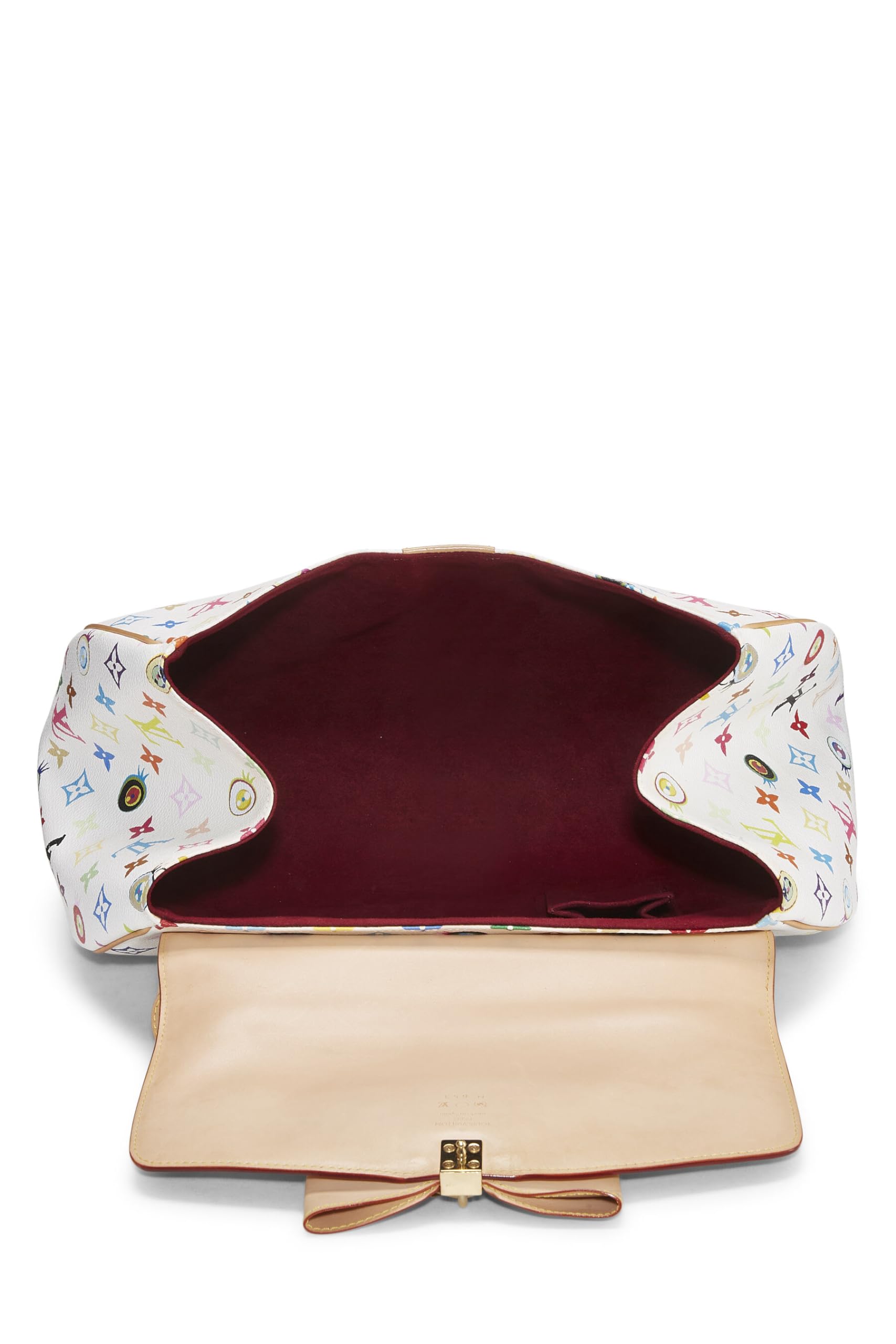 Louis Vuitton,  Takashi Murakami x Louis Vuitton White Multicolore Eye Love Monogram Sac Retro GM, White