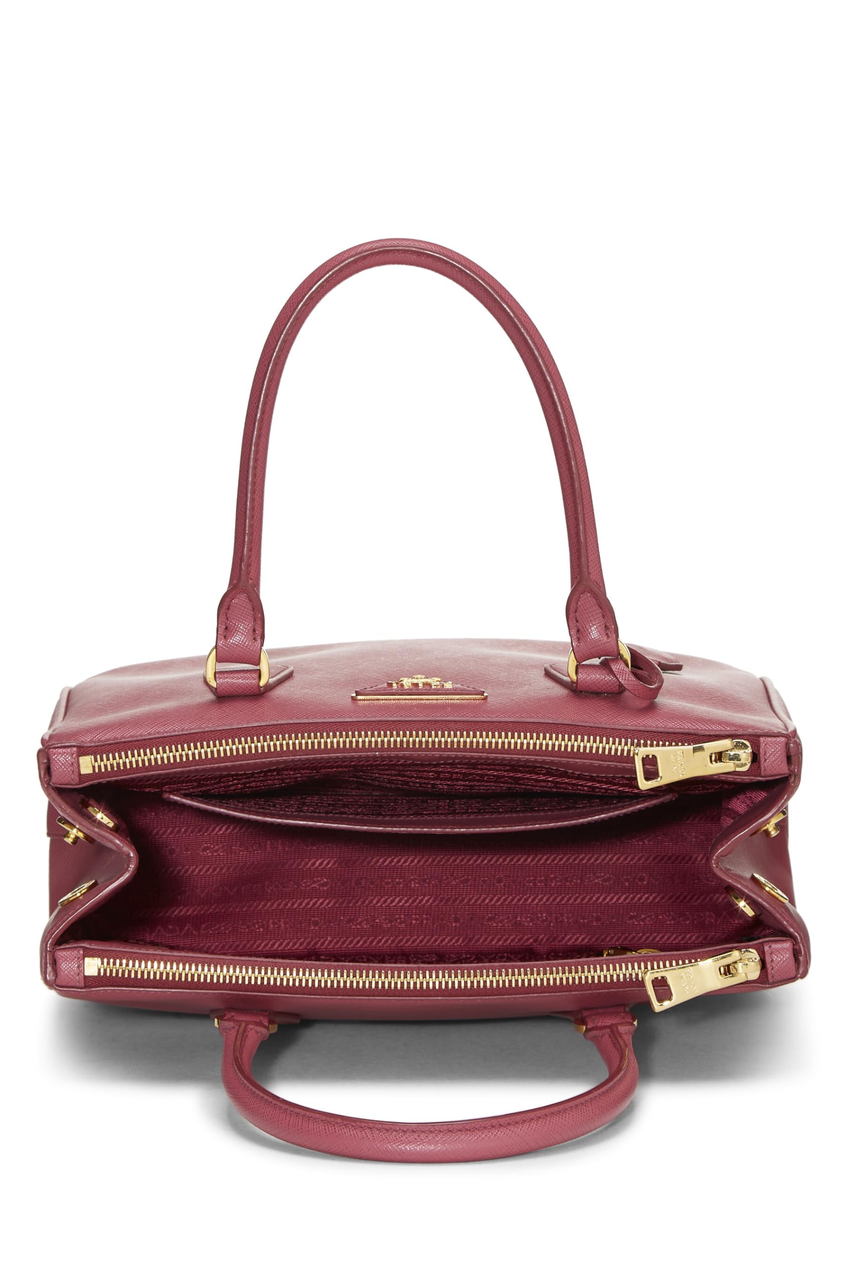 Prada Convertible Handbag Saffiano Pink Small Travel Bag