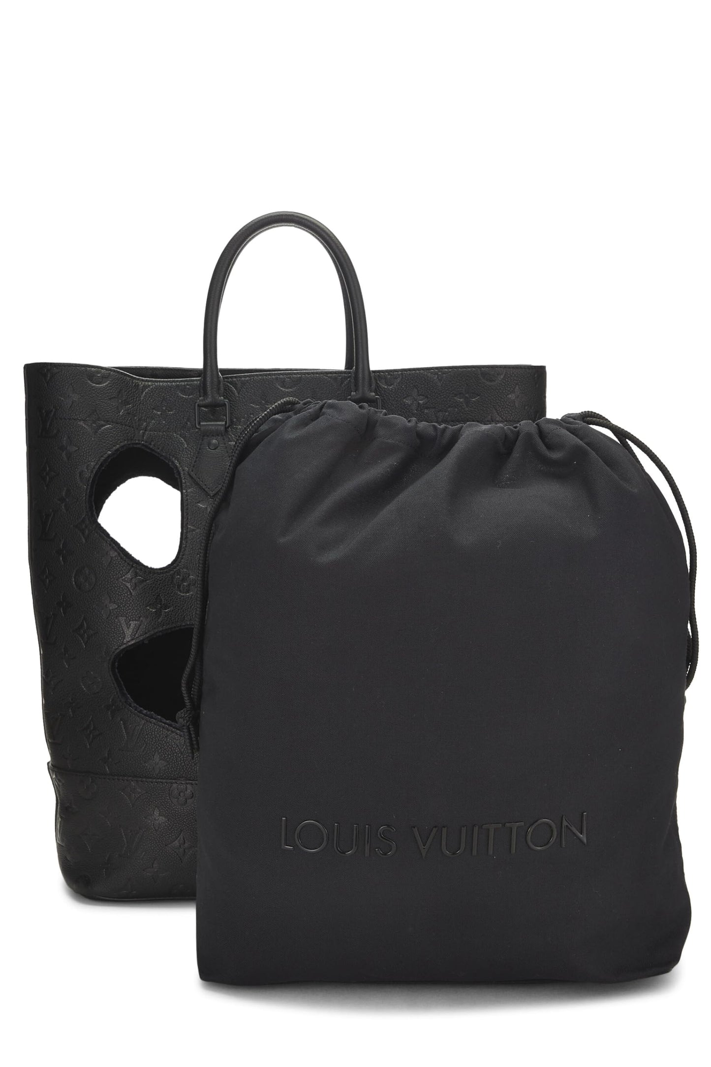 Louis Vuitton,  COMME DES GARÇONS x Louis Vuitton Black Monogram Empreinte Bag with Holes, Black