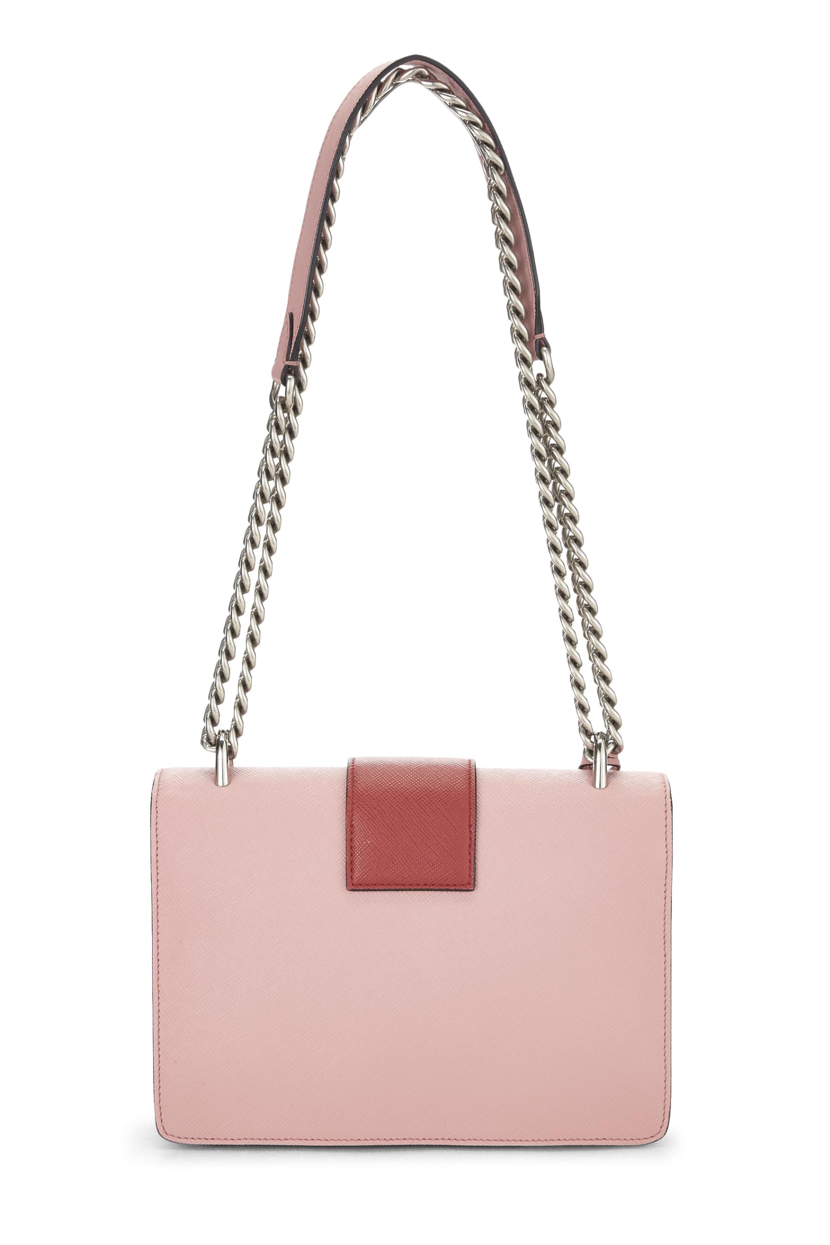 Prada Shoulder Bag Multi Leather Saffiano Red