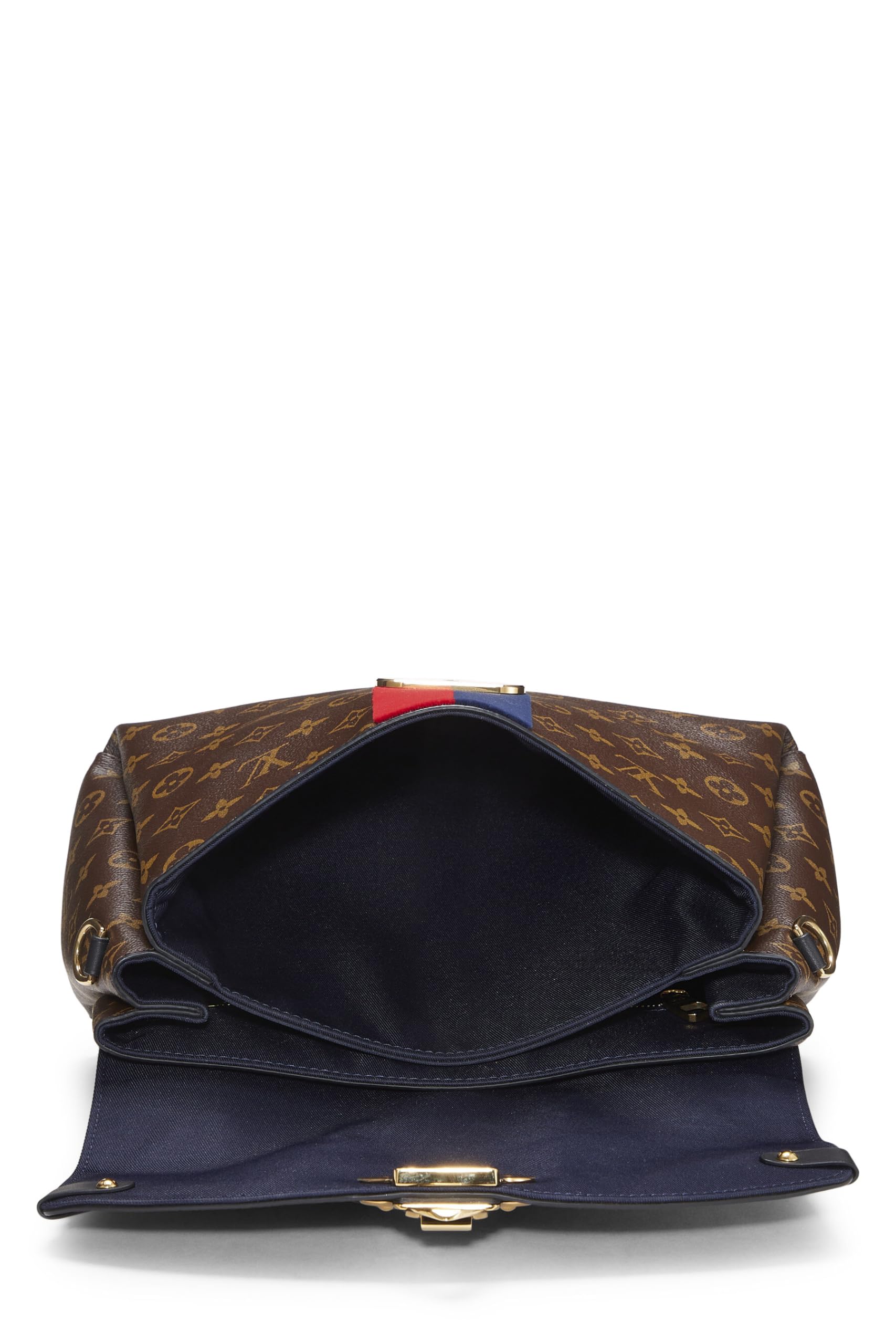 Louis Vuitton,  Monogram Canvas Striped Georges MM, Red