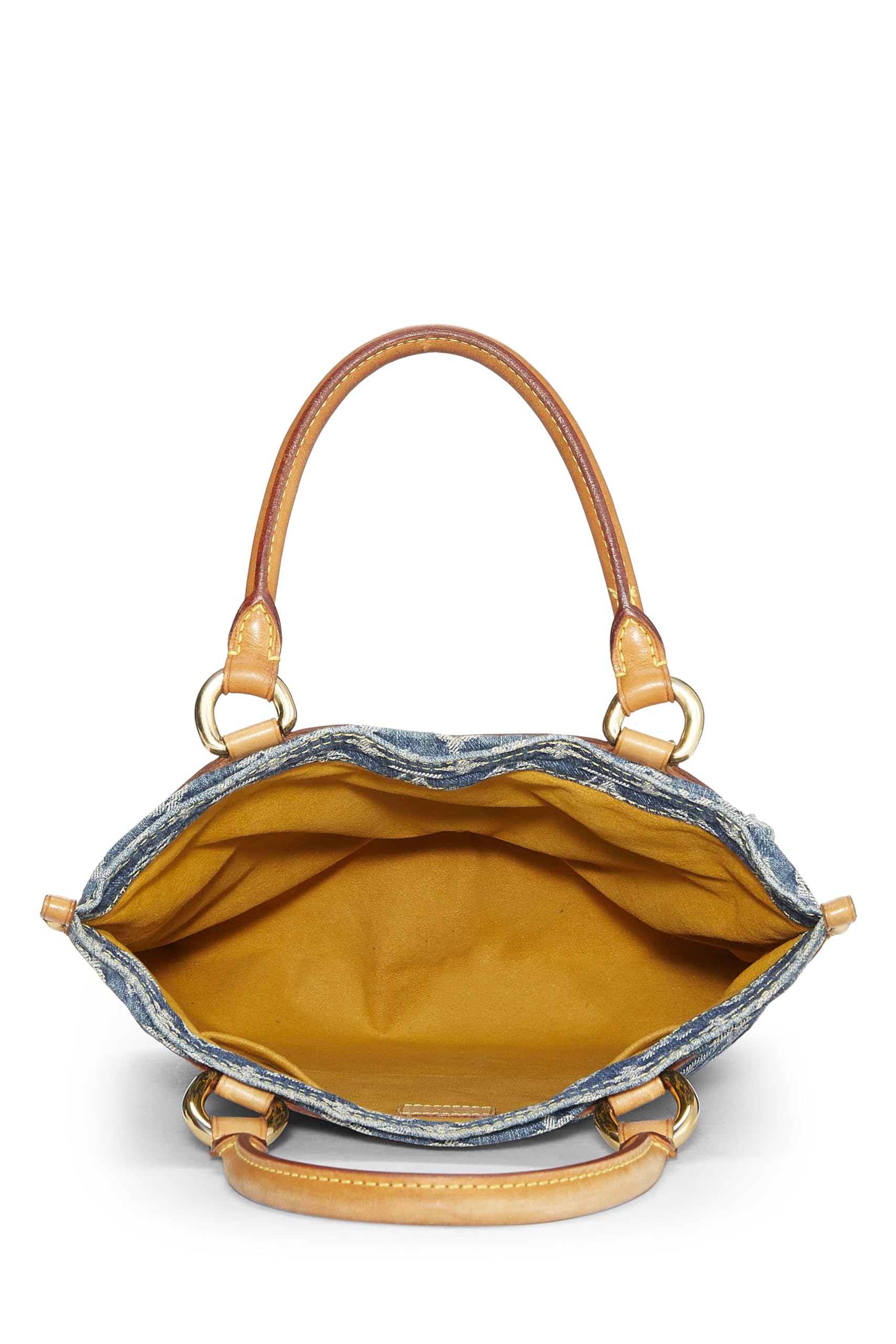 Louis Vuitton,  Blue Monogram Denim Flat Shopper, Blue