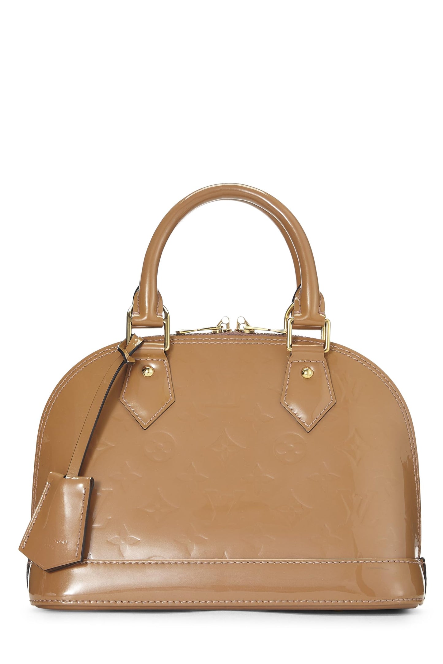 Louis Vuitton,  Noisette Monogram Vernis Alma BB, Beige