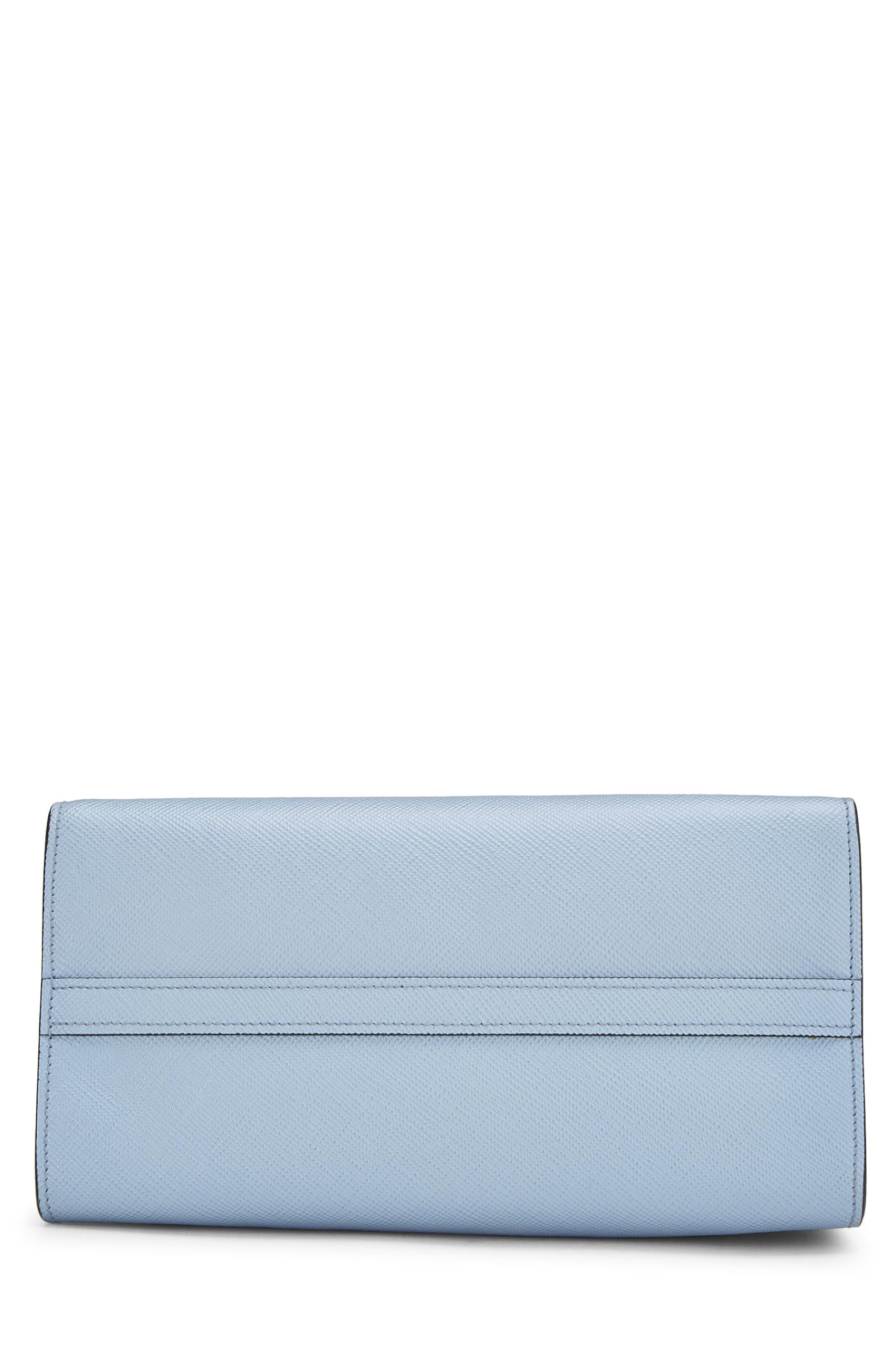 Prada Monochrome Bag Leather Saffiano Blue Travel Bag