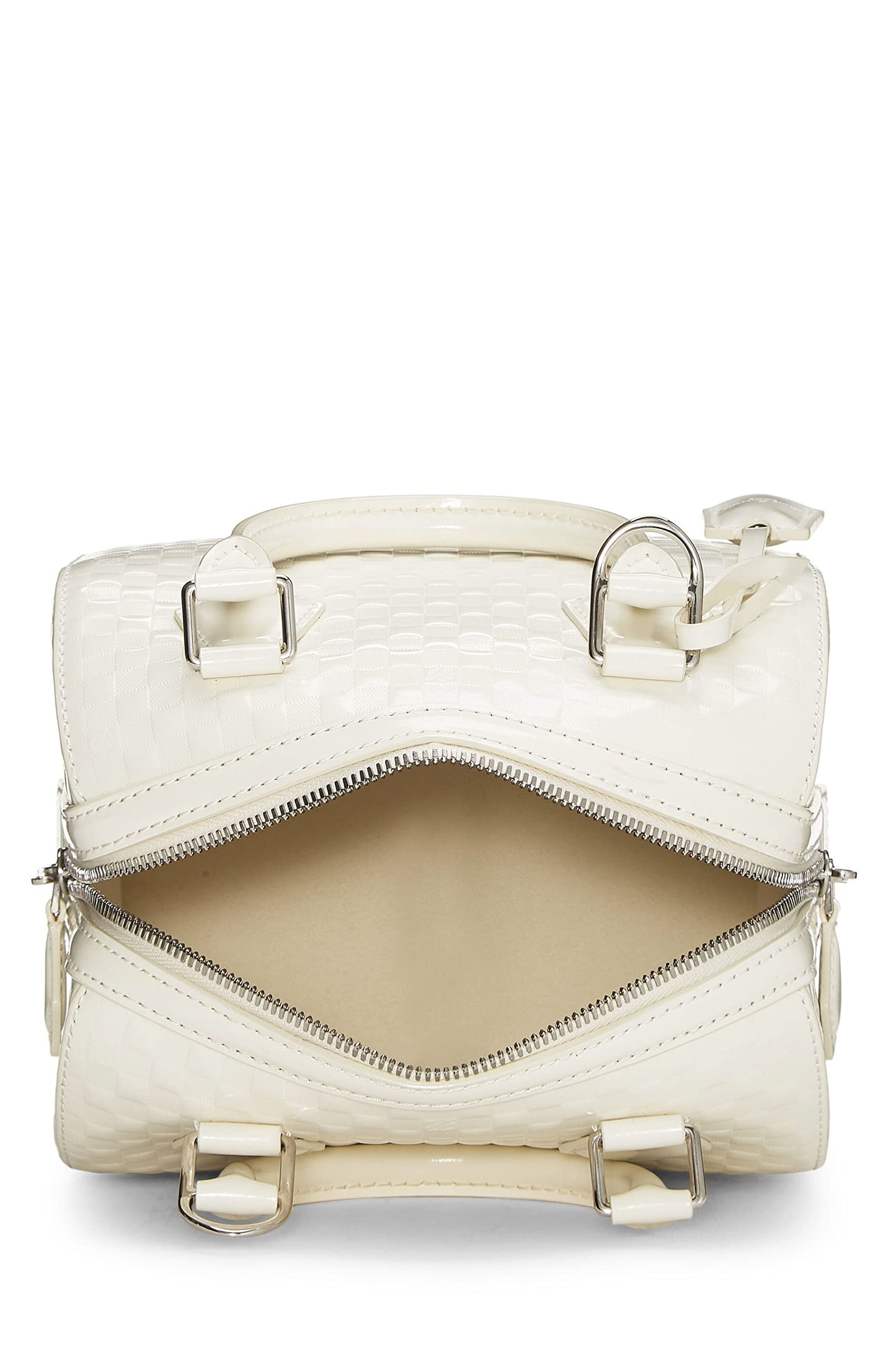Louis Vuitton,  White Damier Facette Speedy Cube PM, White