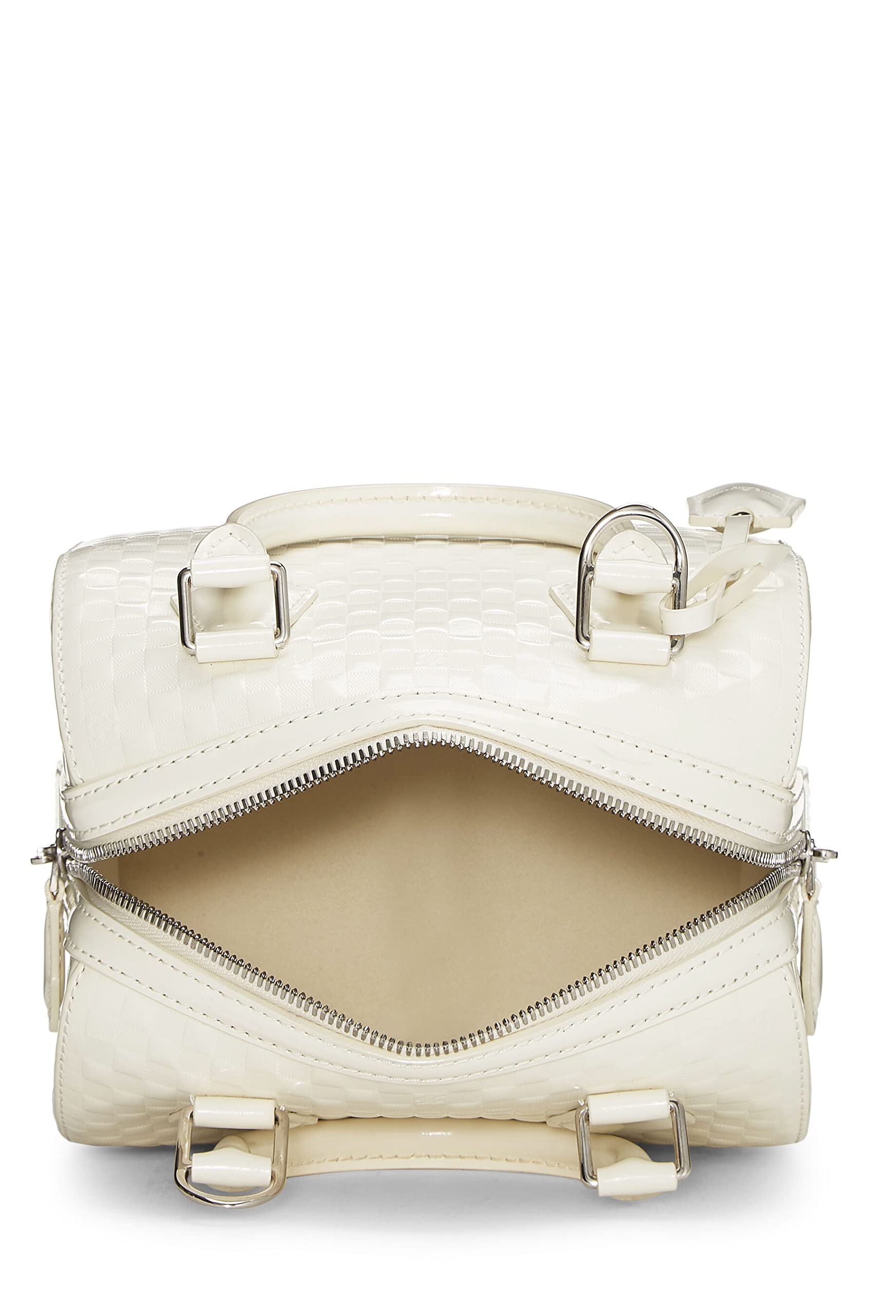 Louis Vuitton,  White Damier Facette Speedy Cube PM, White