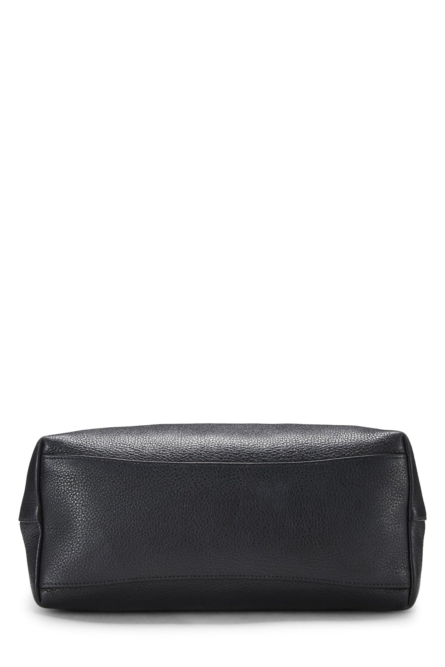 Prada Daino Tote Vitello Black Logo Tote Bag