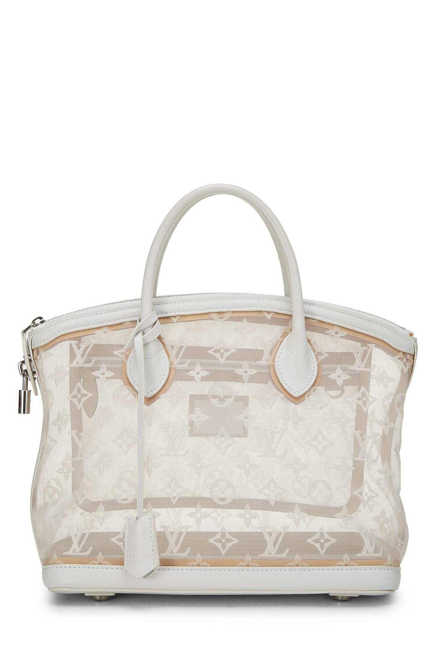 Louis Vuitton,  White Monogram Mesh Transparence Lockit, White