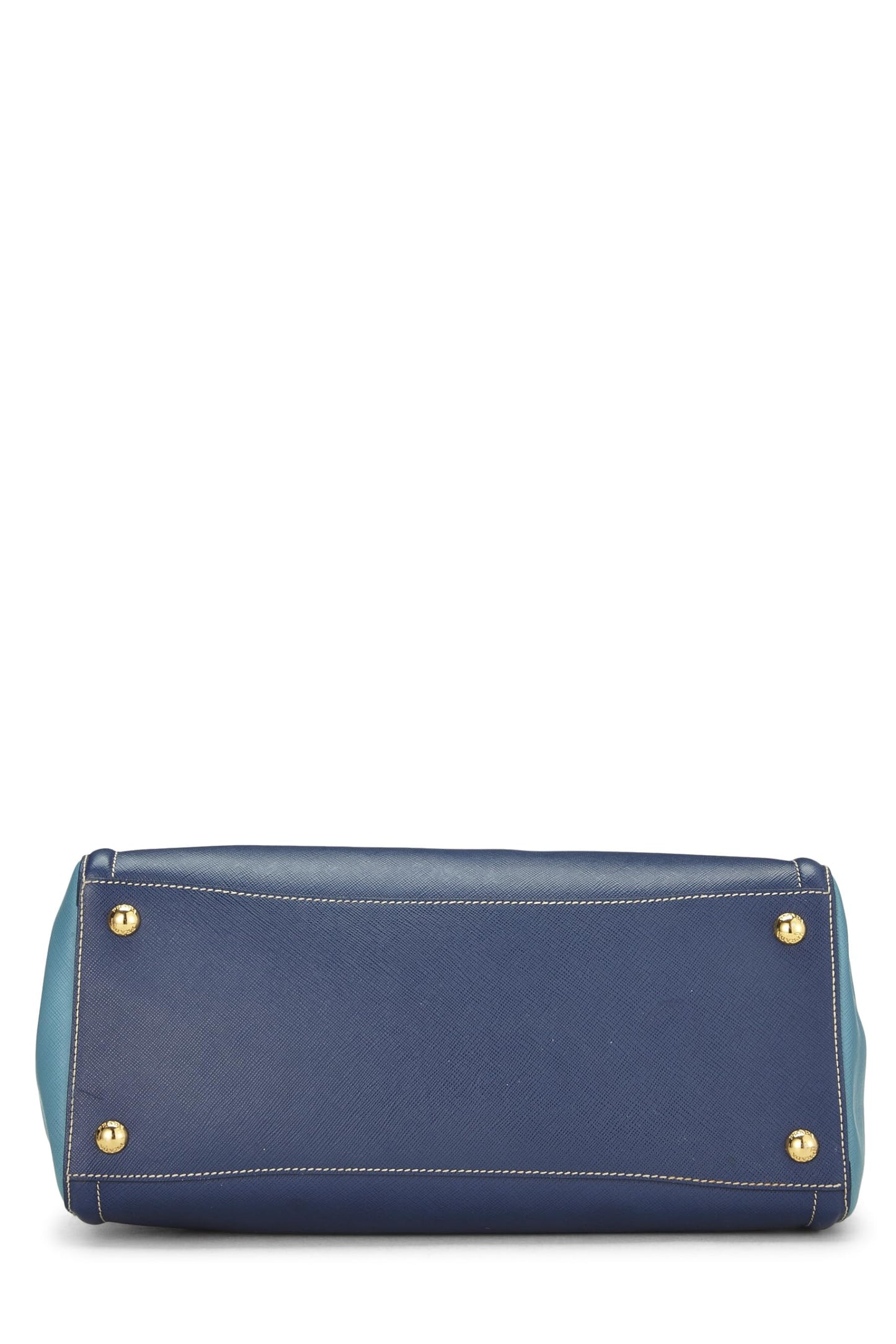 Prada Bi Color Tote Saffiano Blue Tote Bag