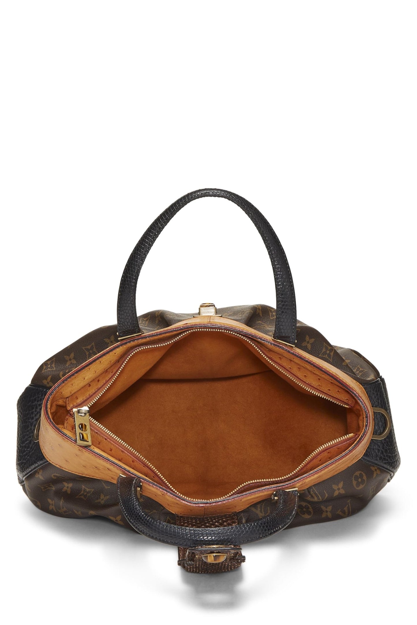 Louis Vuitton,  Monogram Canvas Ostrich Oskar Waltz Bag, Brown