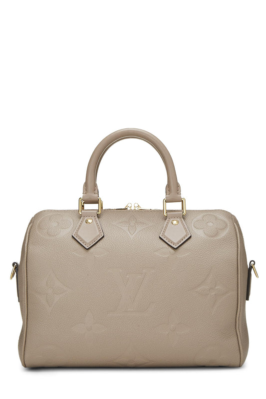 Louis Vuitton,  Grey Monogram Empreinte Speedy Bandouliere 25, Grey