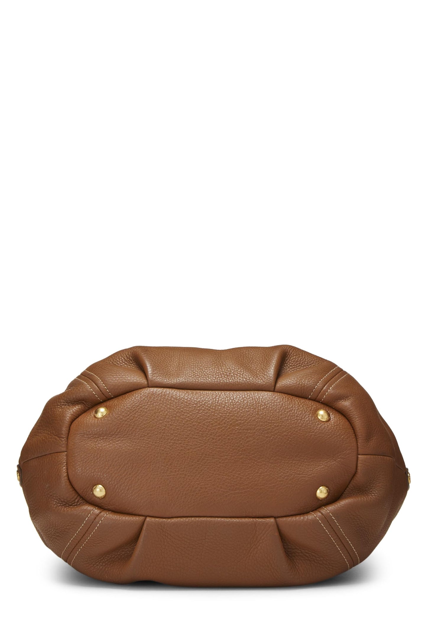 Prada Daino Convertible Handbag Vitello Brown Medium Travel Bag
