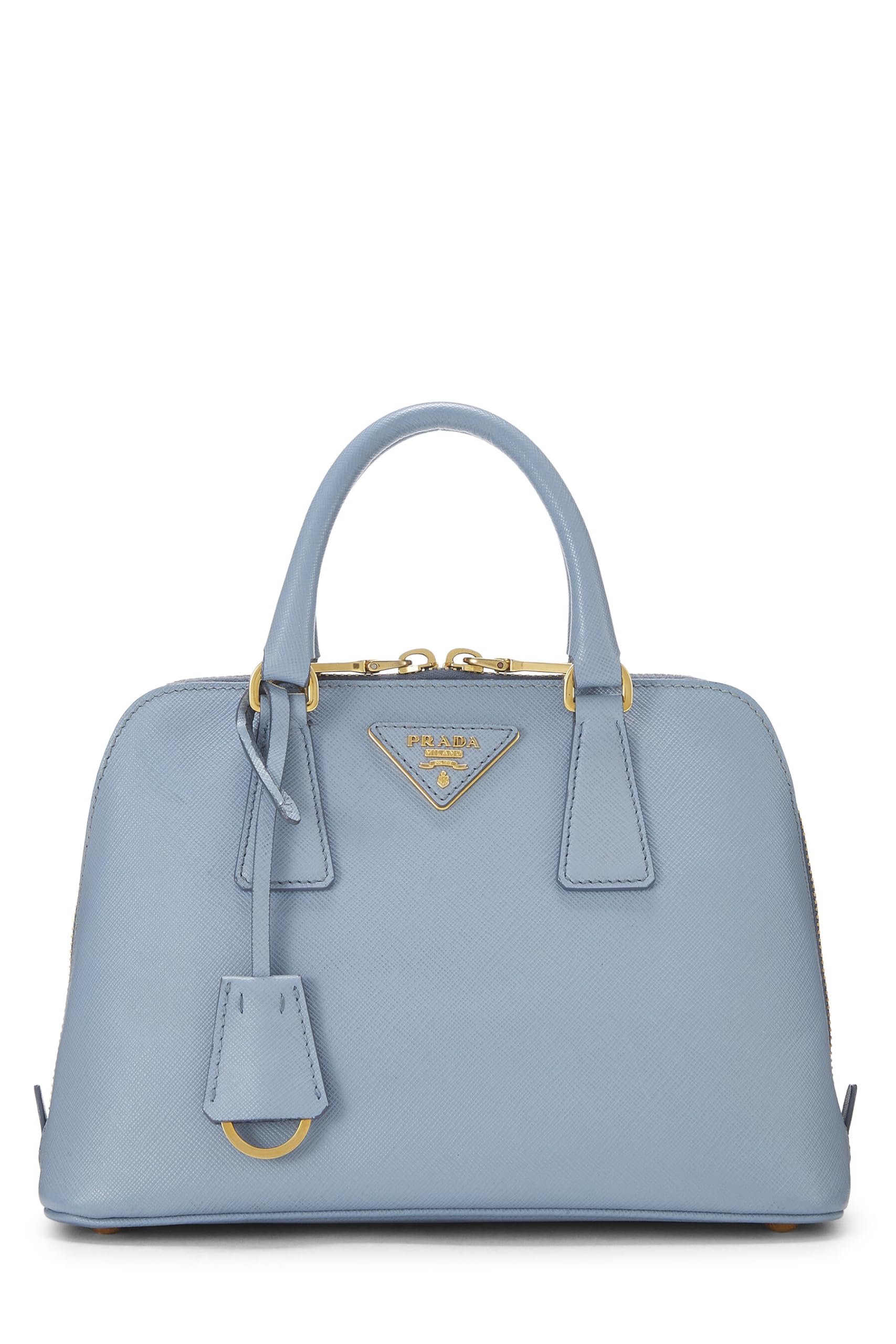 Prada Promenade Luxury Handbag Saffiano Blue Small Travel Bag Promenade Small Blue