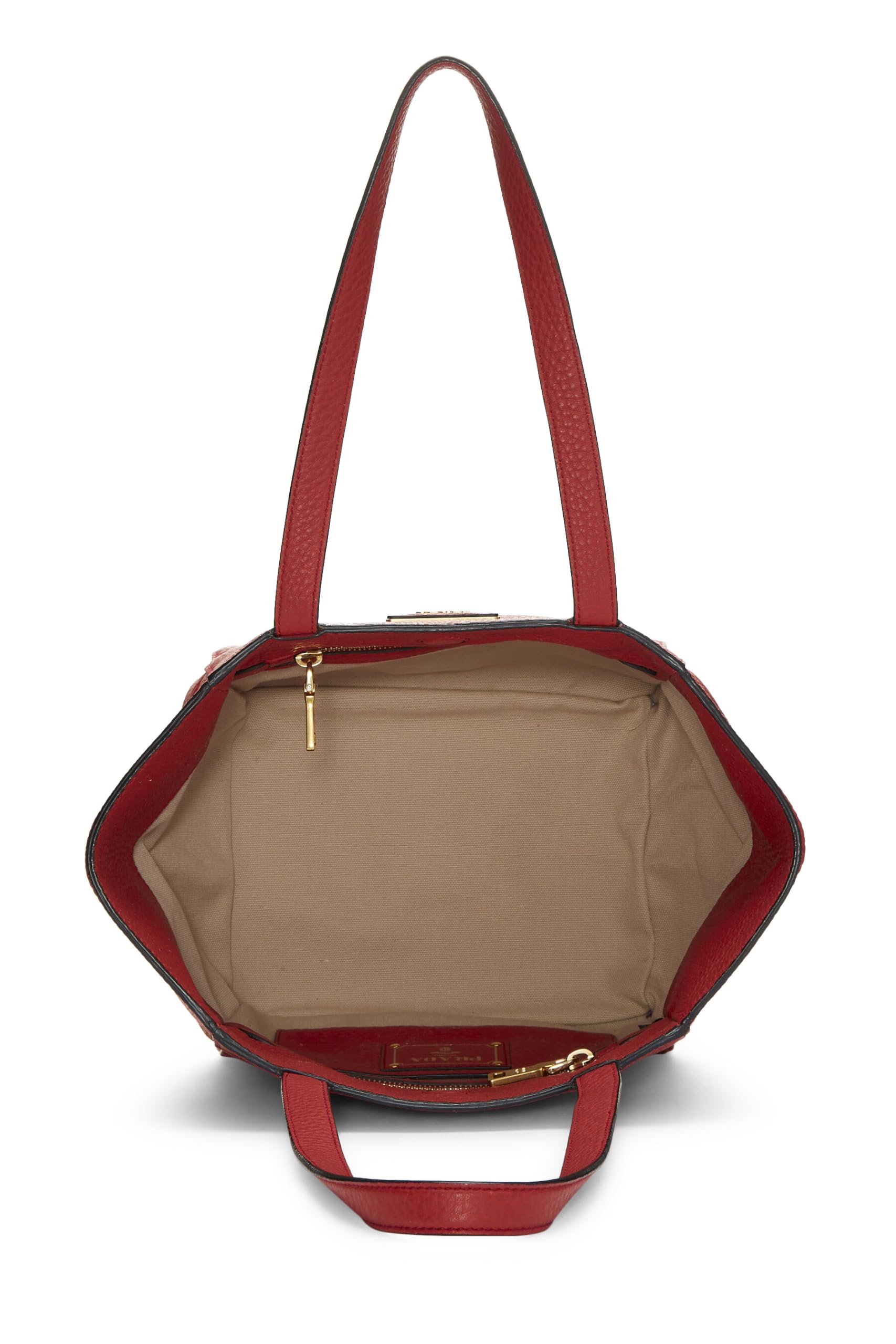 Prada Daino Tote Vitello Red Small Tote Bag