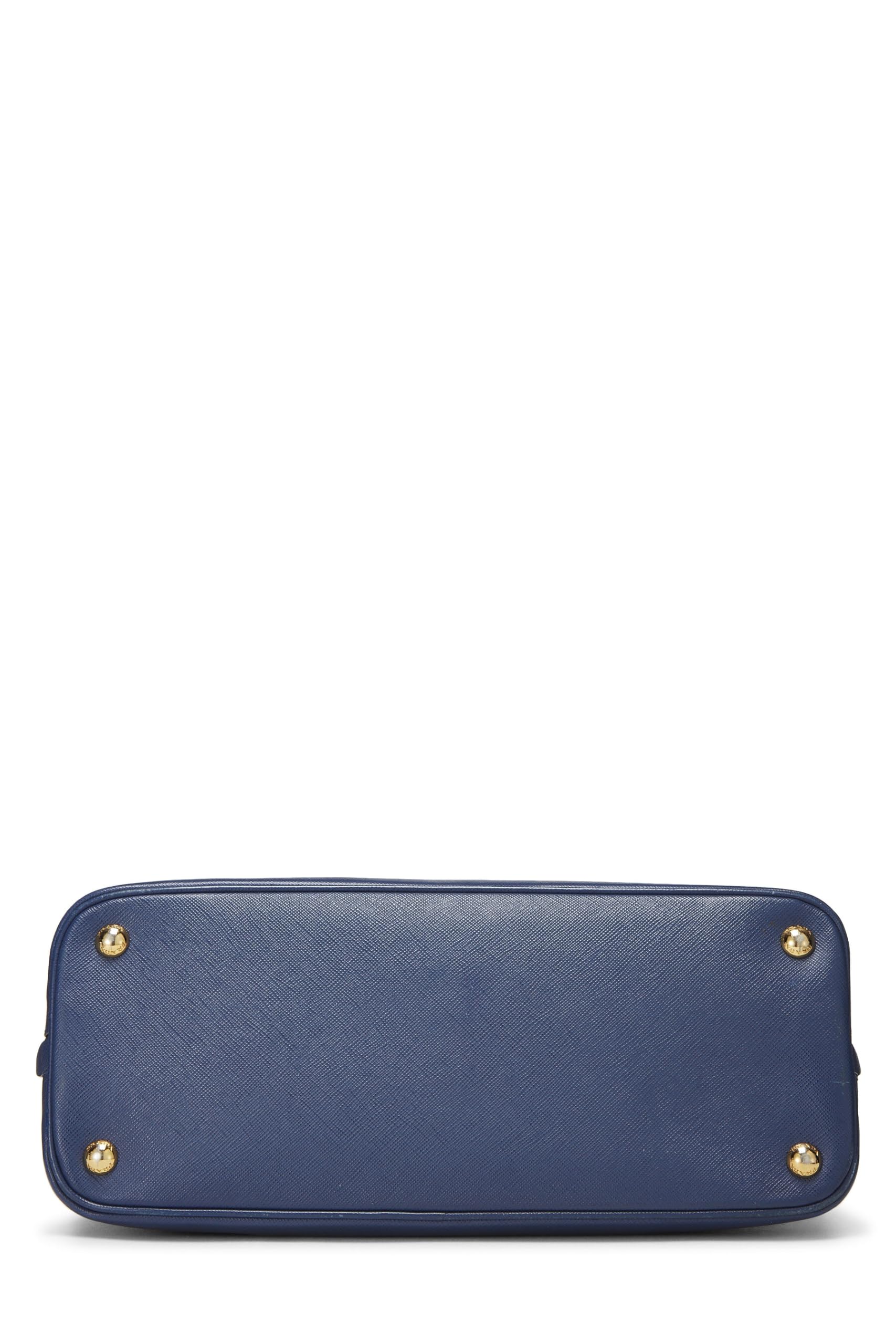 Prada Promenade Luxury Handbag Saffiano Blue Medium Travel Bag