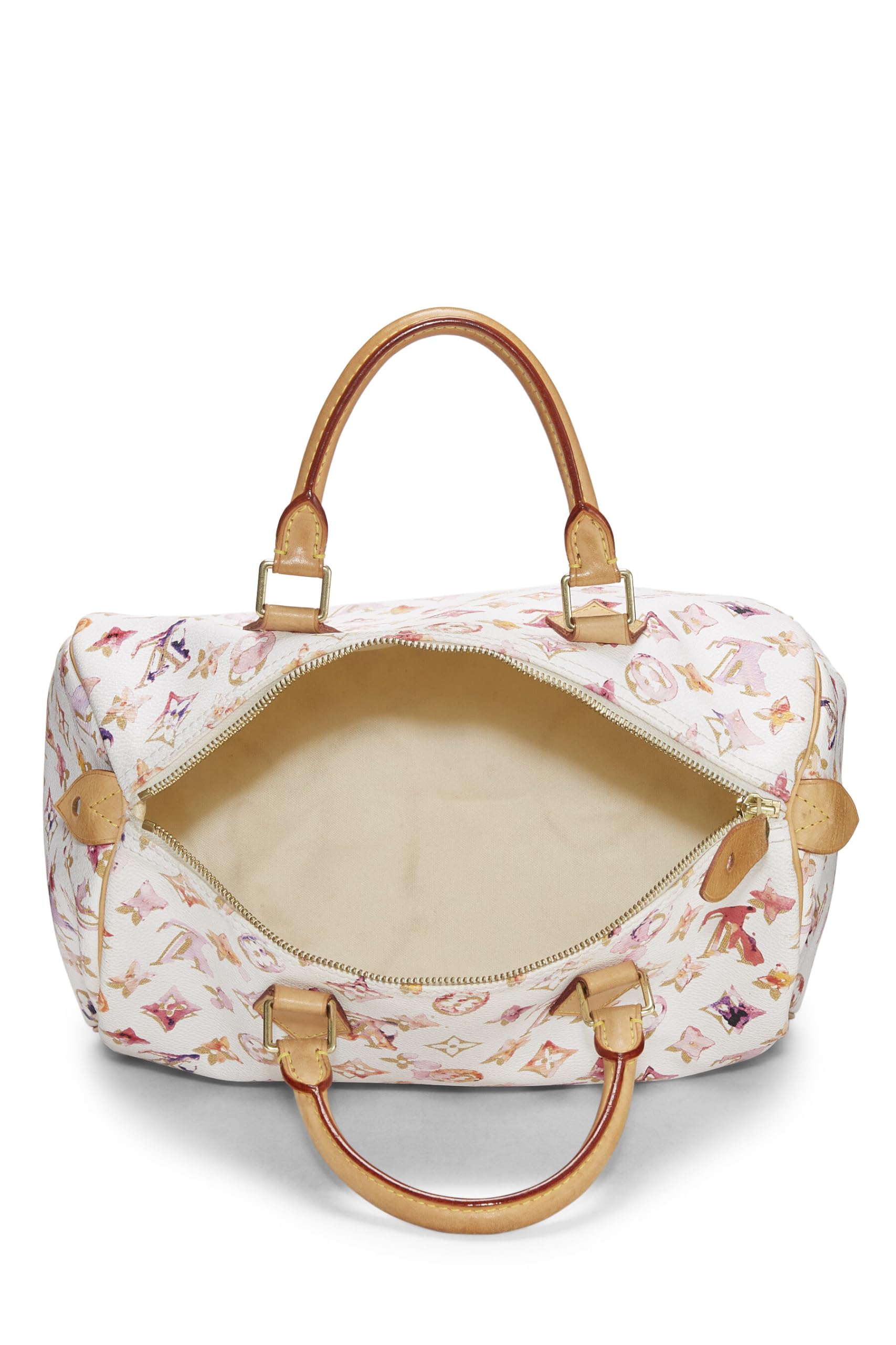 Louis Vuitton,  Richard Prince x Louis Vuitton White Monogram Watercolor Speedy 30, White